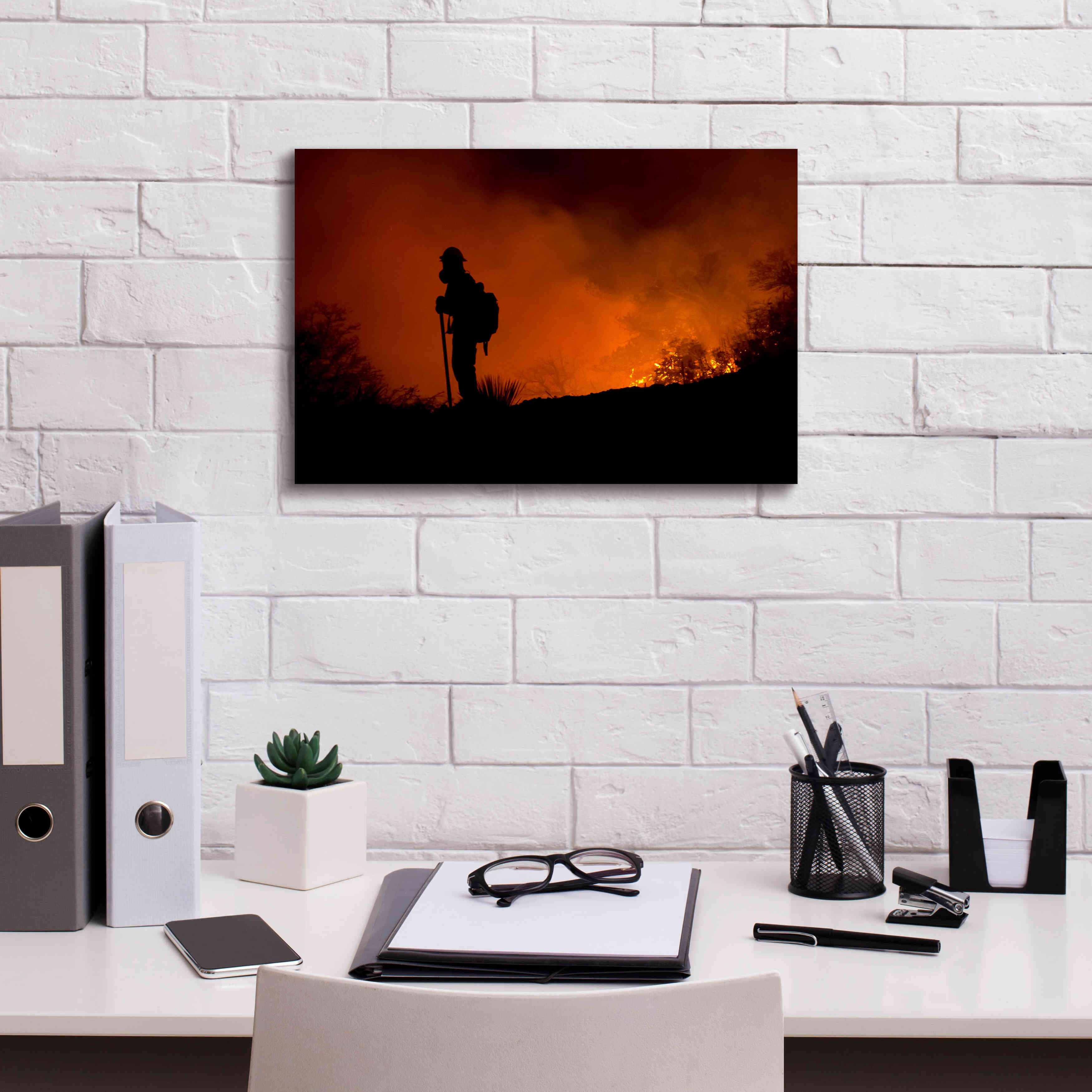 'Holding Line' by Thomas Haney, Giclee Canvas Wall Art,18 x 12