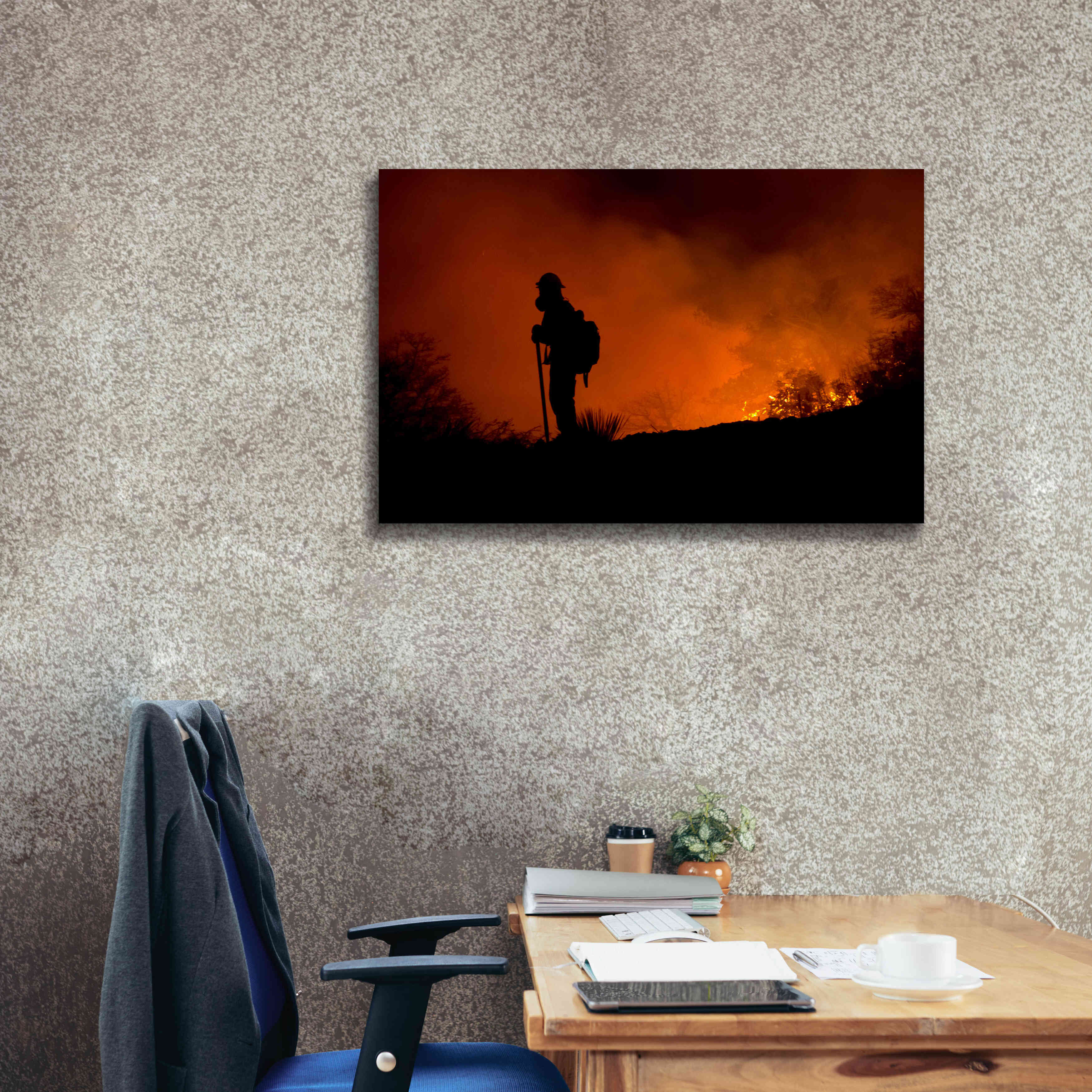 'Holding Line' by Thomas Haney, Giclee Canvas Wall Art,40 x 26