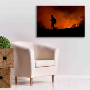 'Holding Line' by Thomas Haney, Giclee Canvas Wall Art,40 x 26