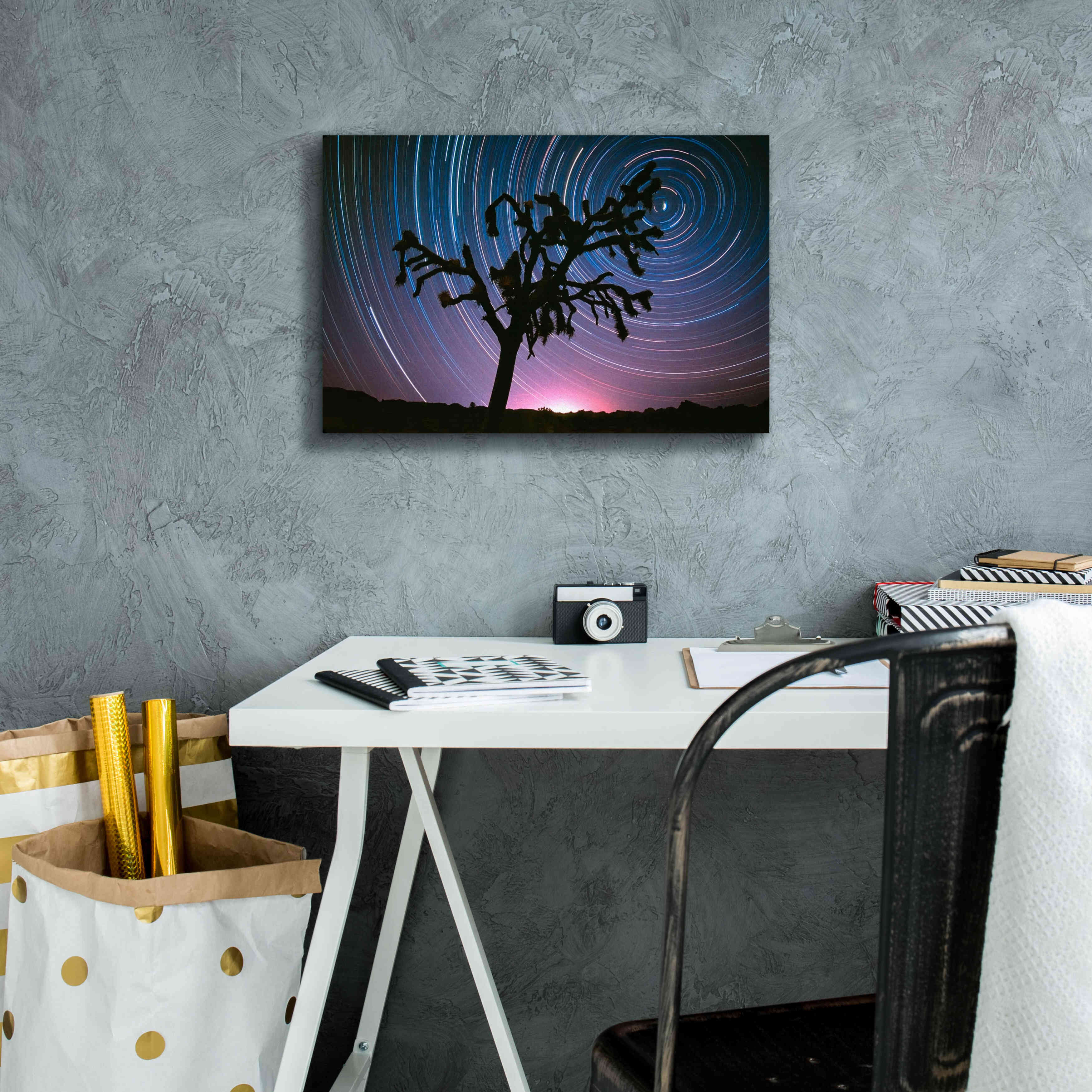 'Joshua Tree North Star Proc' by Thomas Haney, Giclee Canvas Wall Art,18 x 12