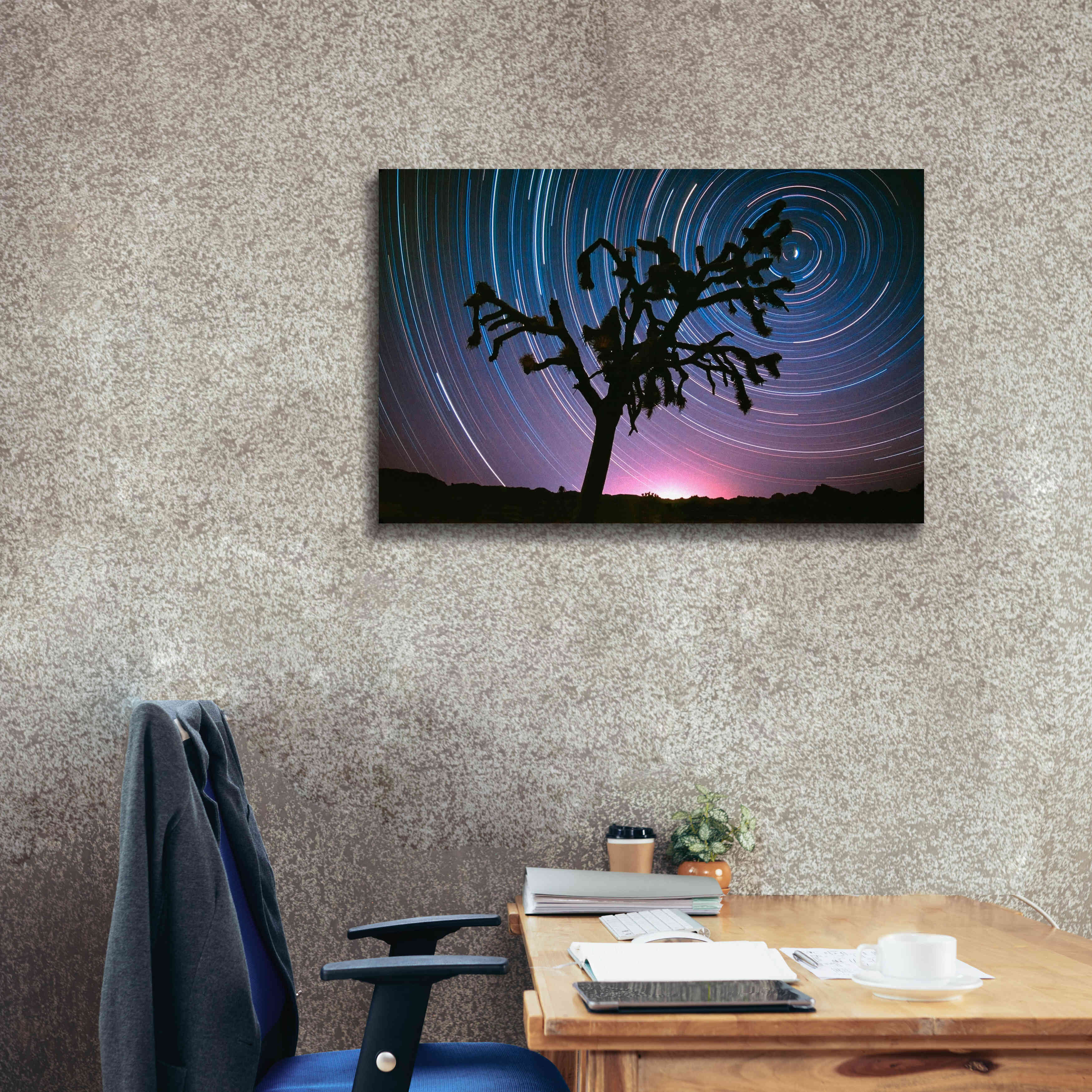 'Joshua Tree North Star Proc' by Thomas Haney, Giclee Canvas Wall Art,40 x 26