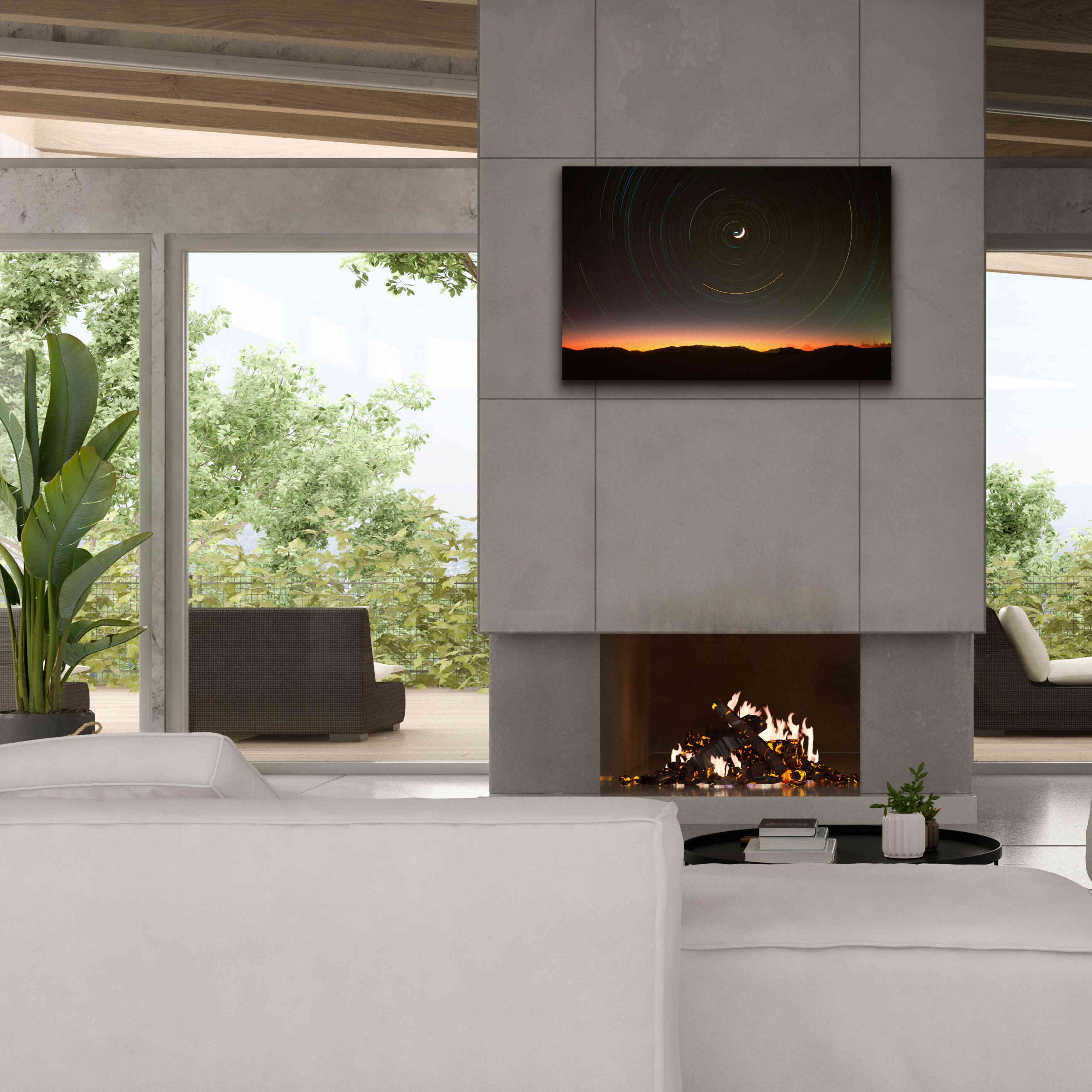 'Moon North Star' by Thomas Haney, Giclee Canvas Wall Art,40 x 26