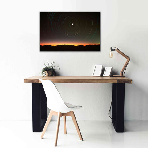 Image of 'Moon North Star' by Thomas Haney, Giclee Canvas Wall Art,40 x 26