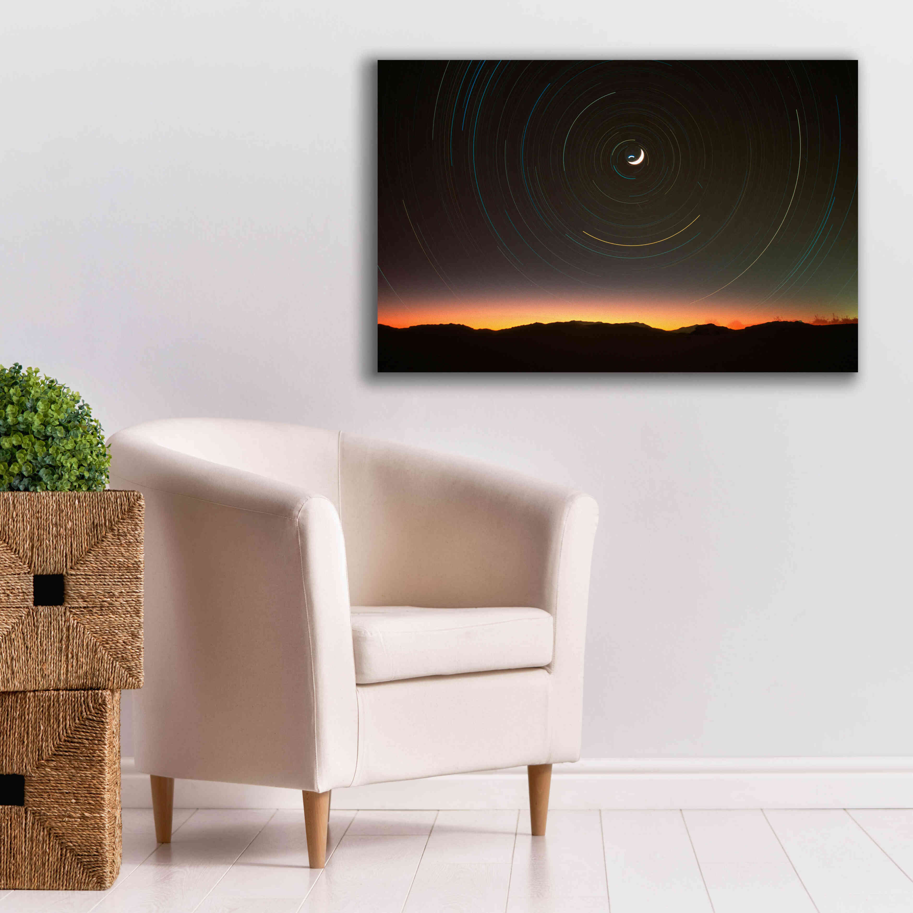 'Moon North Star' by Thomas Haney, Giclee Canvas Wall Art,40 x 26