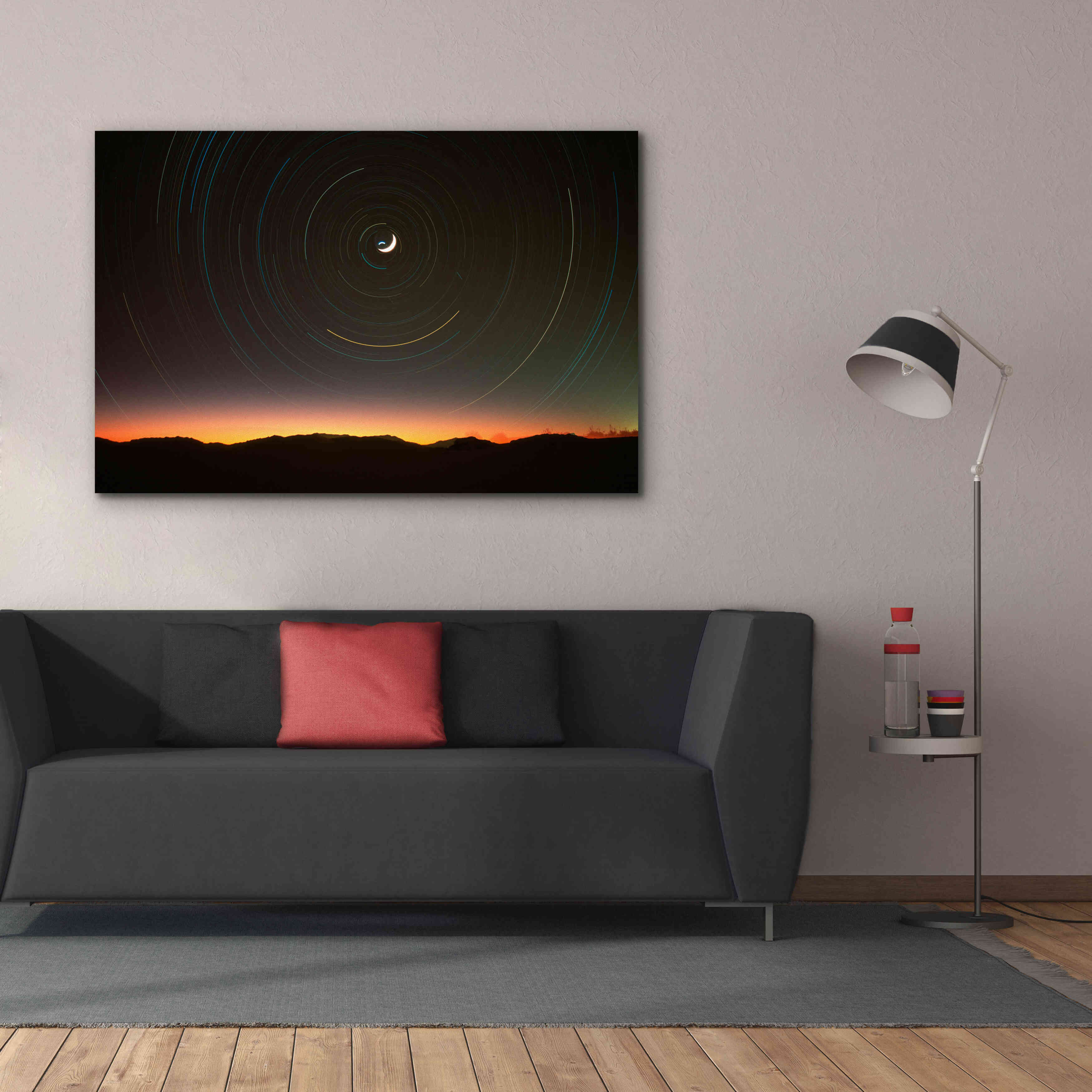 'Moon North Star' by Thomas Haney, Giclee Canvas Wall Art,60 x 40