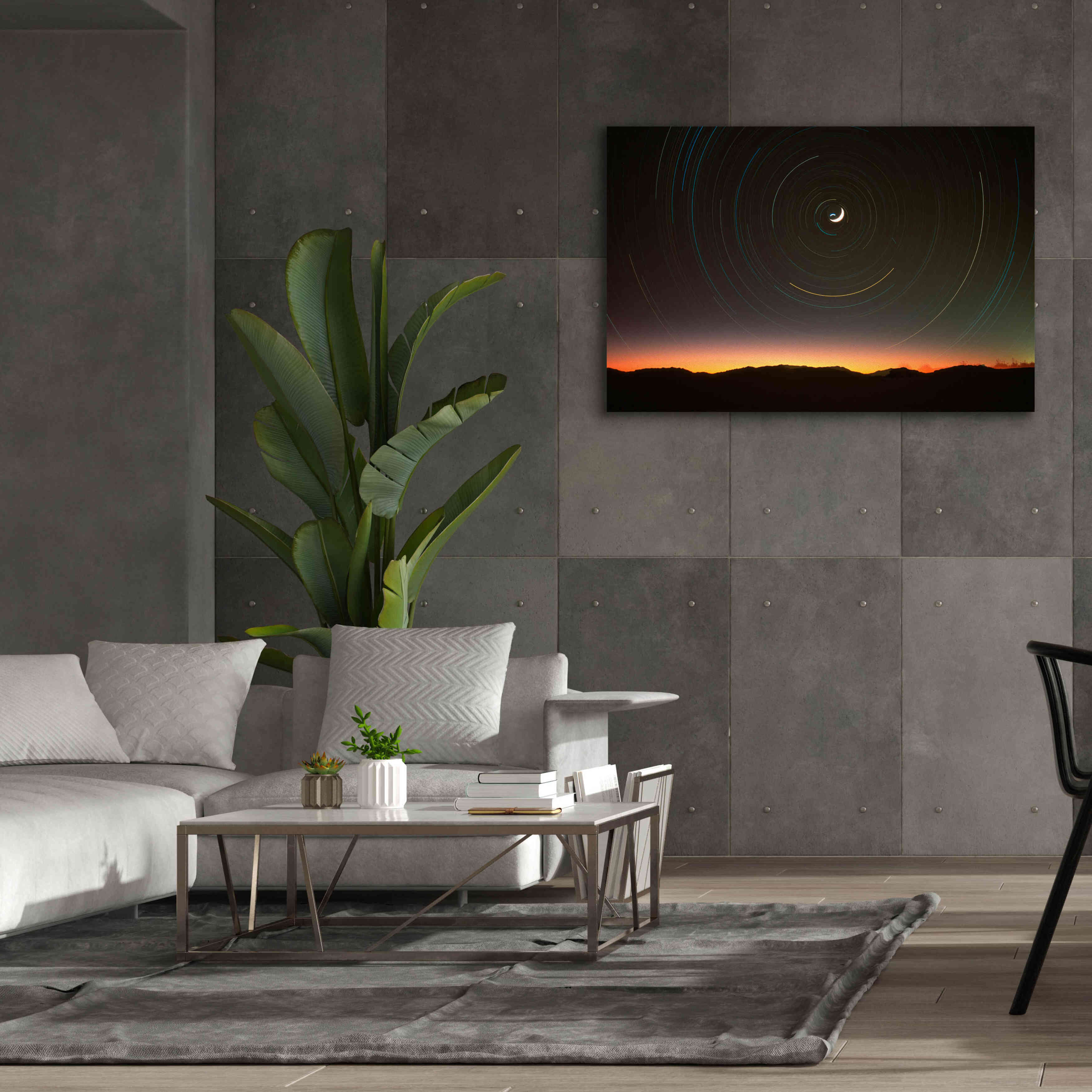 'Moon North Star' by Thomas Haney, Giclee Canvas Wall Art,60 x 40