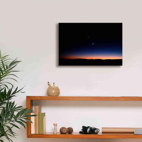 Image of 'Moon Planets' by Thomas Haney, Giclee Canvas Wall Art,18 x 12