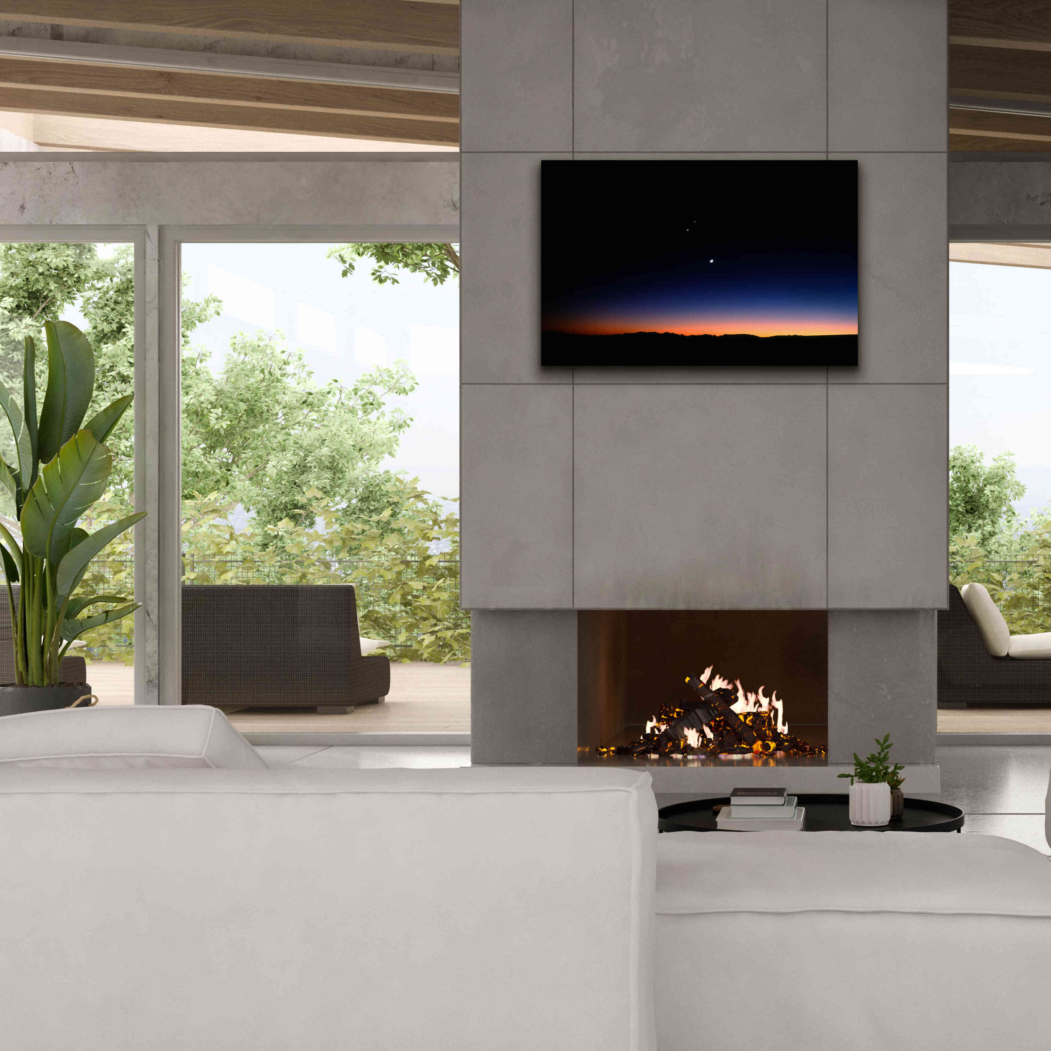 'Moon Planets' by Thomas Haney, Giclee Canvas Wall Art,40 x 26