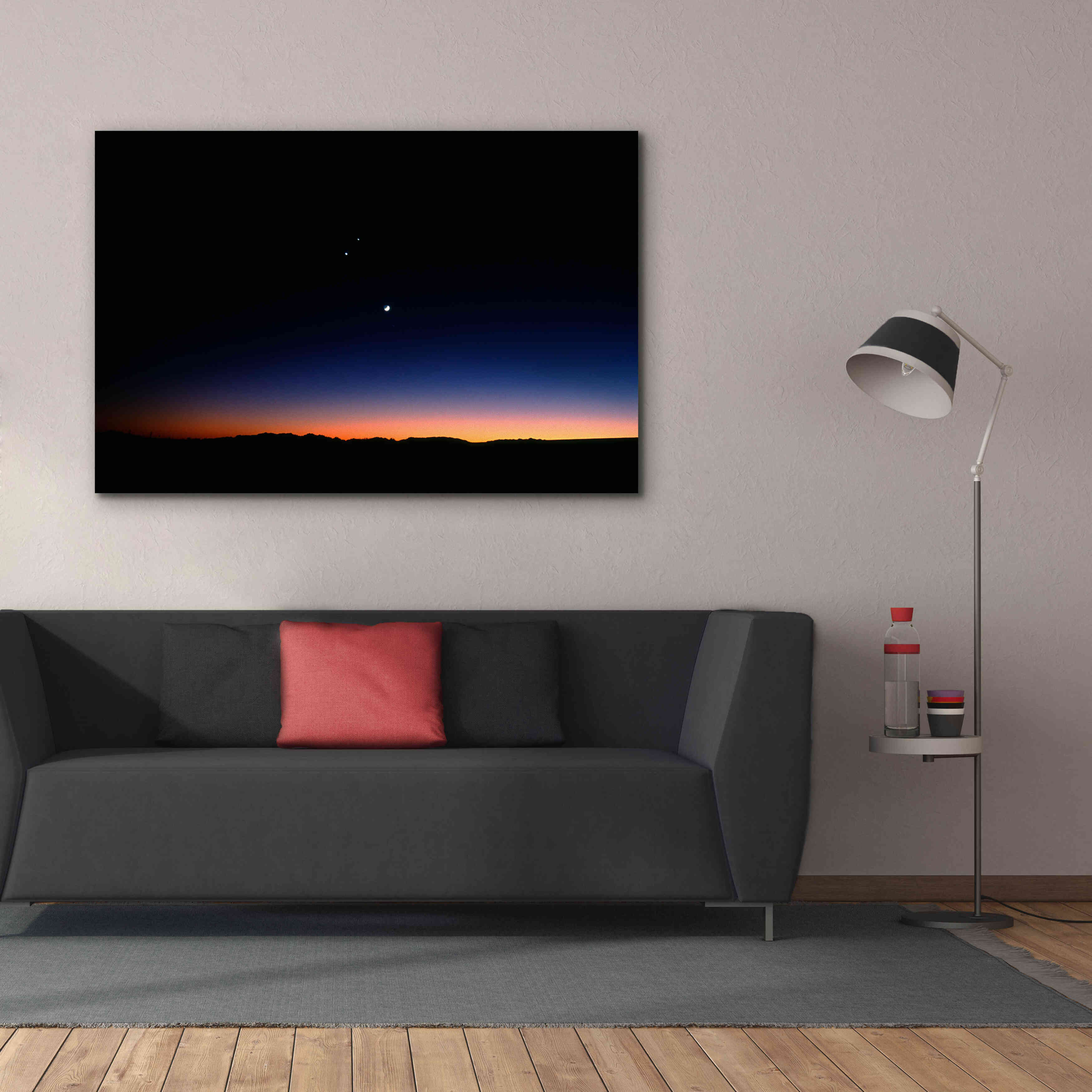 'Moon Planets' by Thomas Haney, Giclee Canvas Wall Art,60 x 40