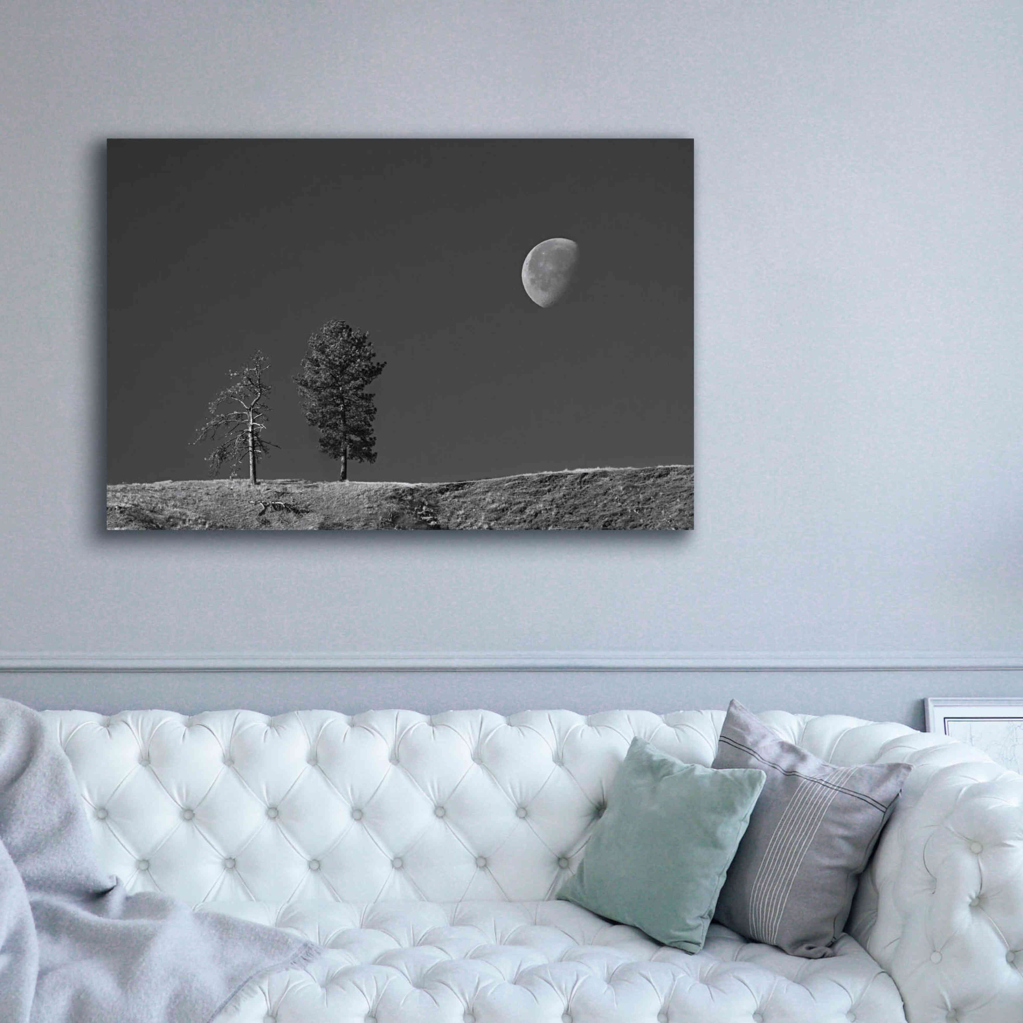 'Moon Trees Hill' by Thomas Haney, Giclee Canvas Wall Art,60 x 40