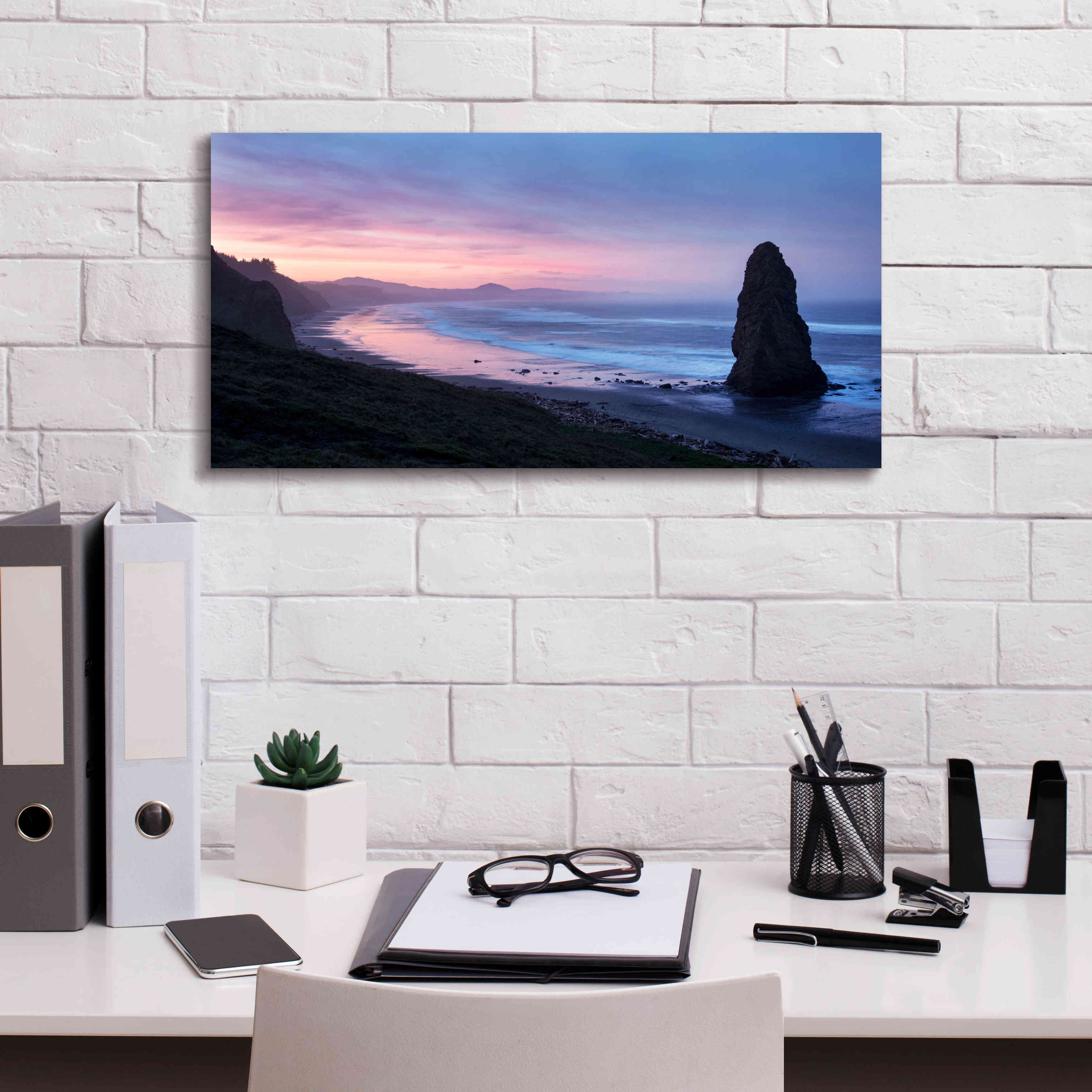 'Rock Pillar wide view' by Thomas Haney, Giclee Canvas Wall Art,24 x 12