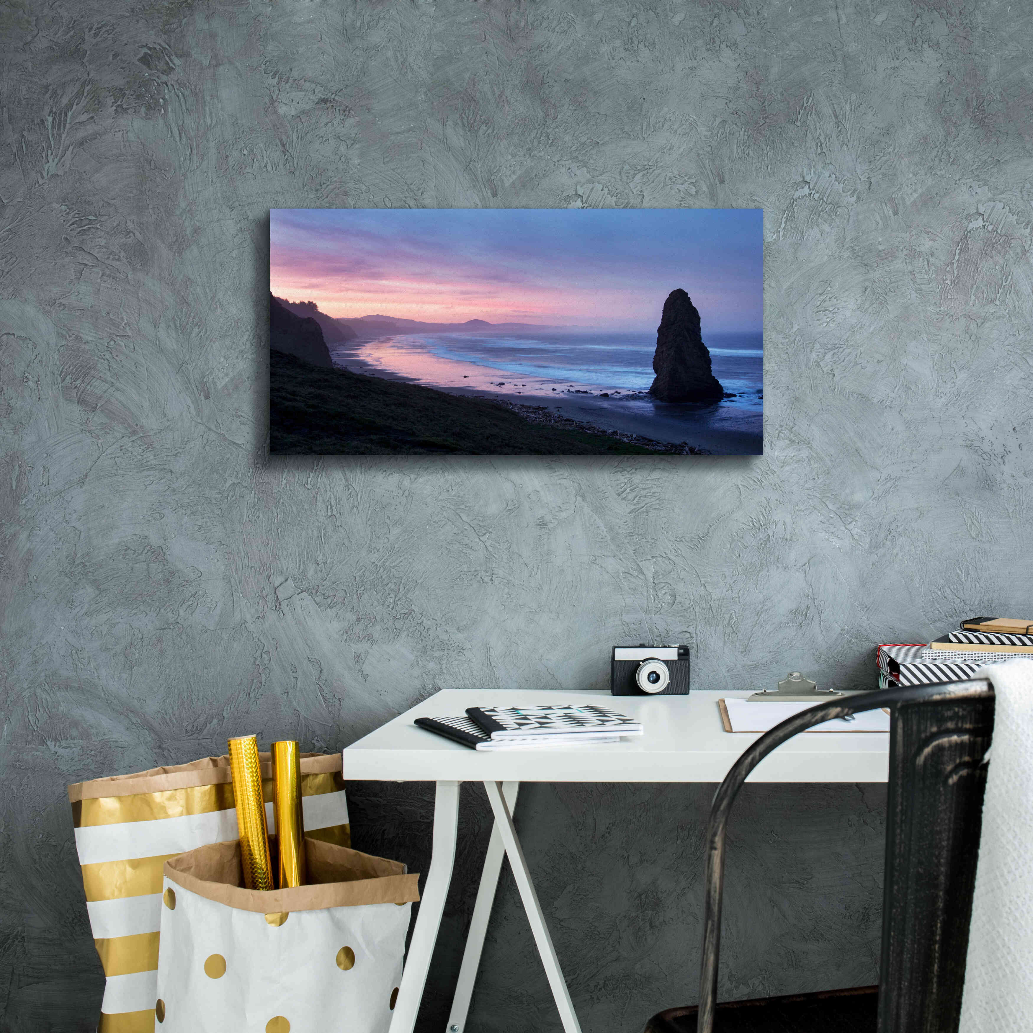 'Rock Pillar wide view' by Thomas Haney, Giclee Canvas Wall Art,24 x 12