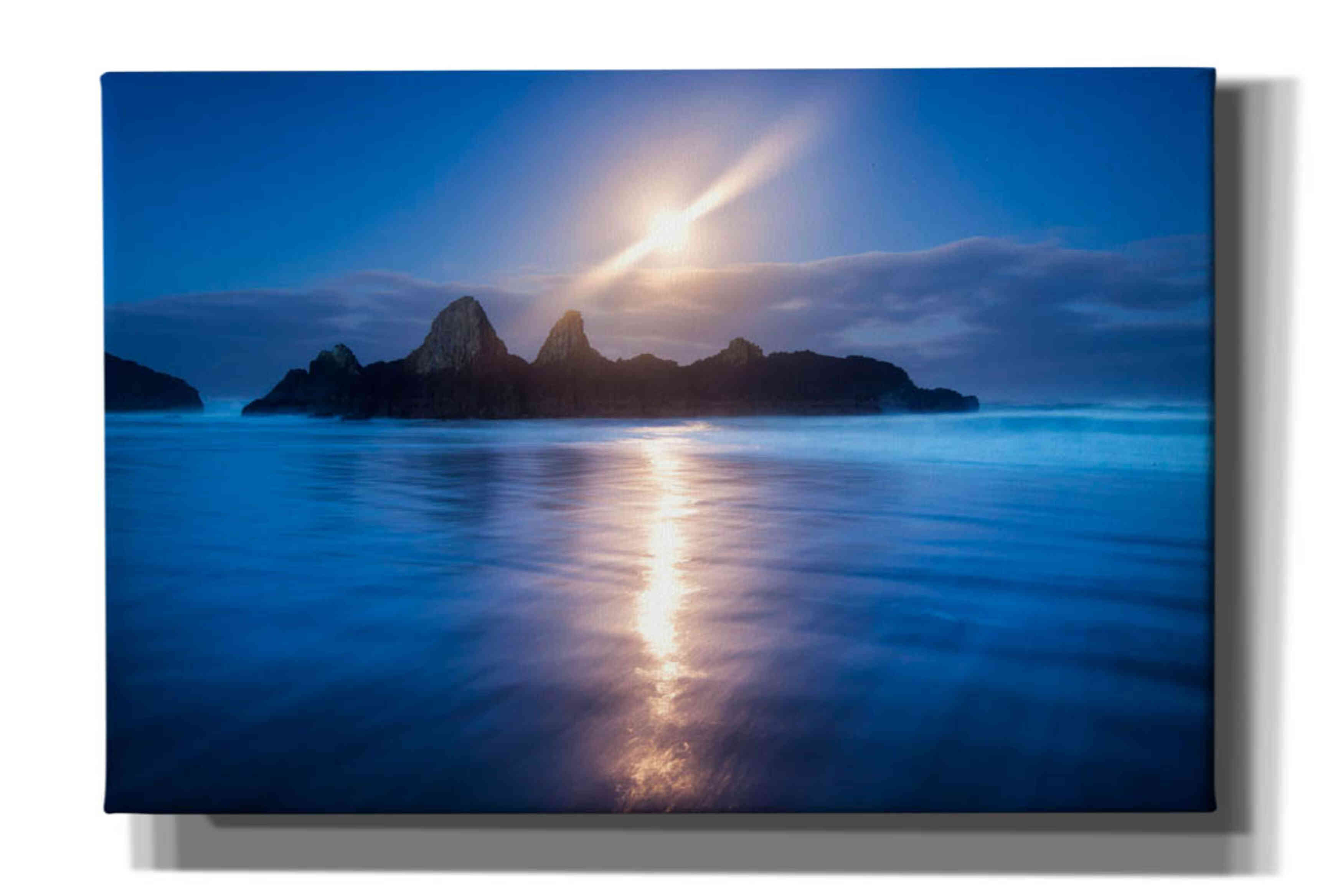 'Seal Rock Vert Moon Streak' by Thomas Haney, Giclee Canvas Wall Art