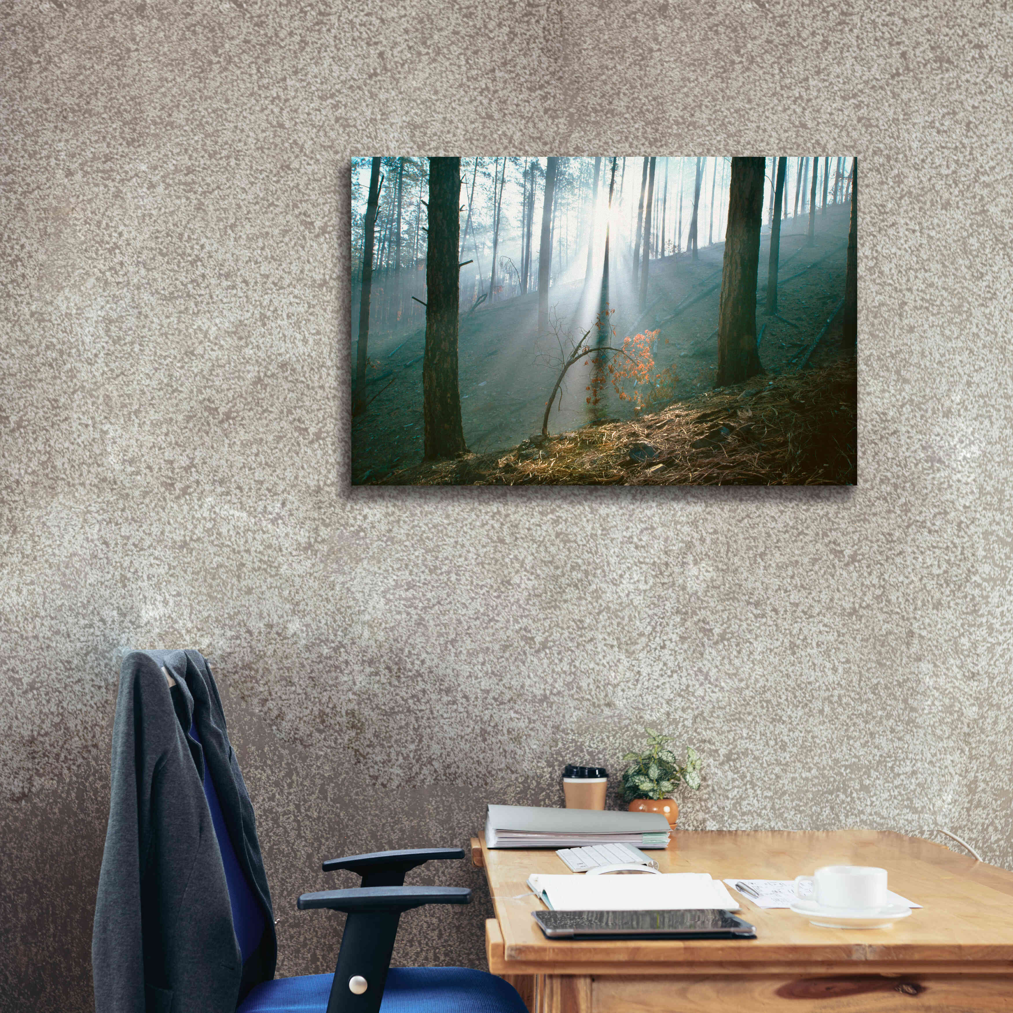'Smoke Forest' by Thomas Haney, Giclee Canvas Wall Art,40 x 26