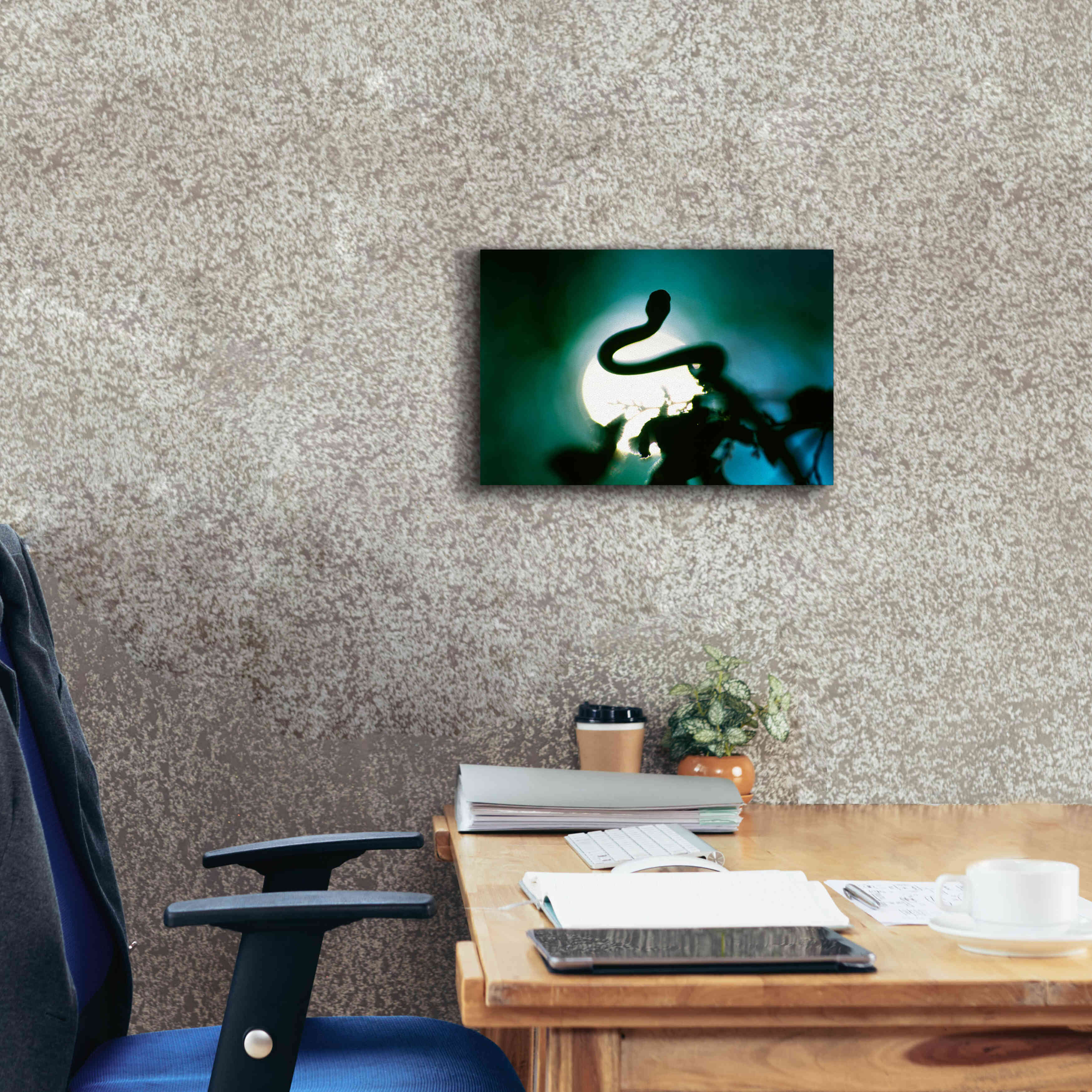 'Snake Sun' by Thomas Haney, Giclee Canvas Wall Art,18 x 12