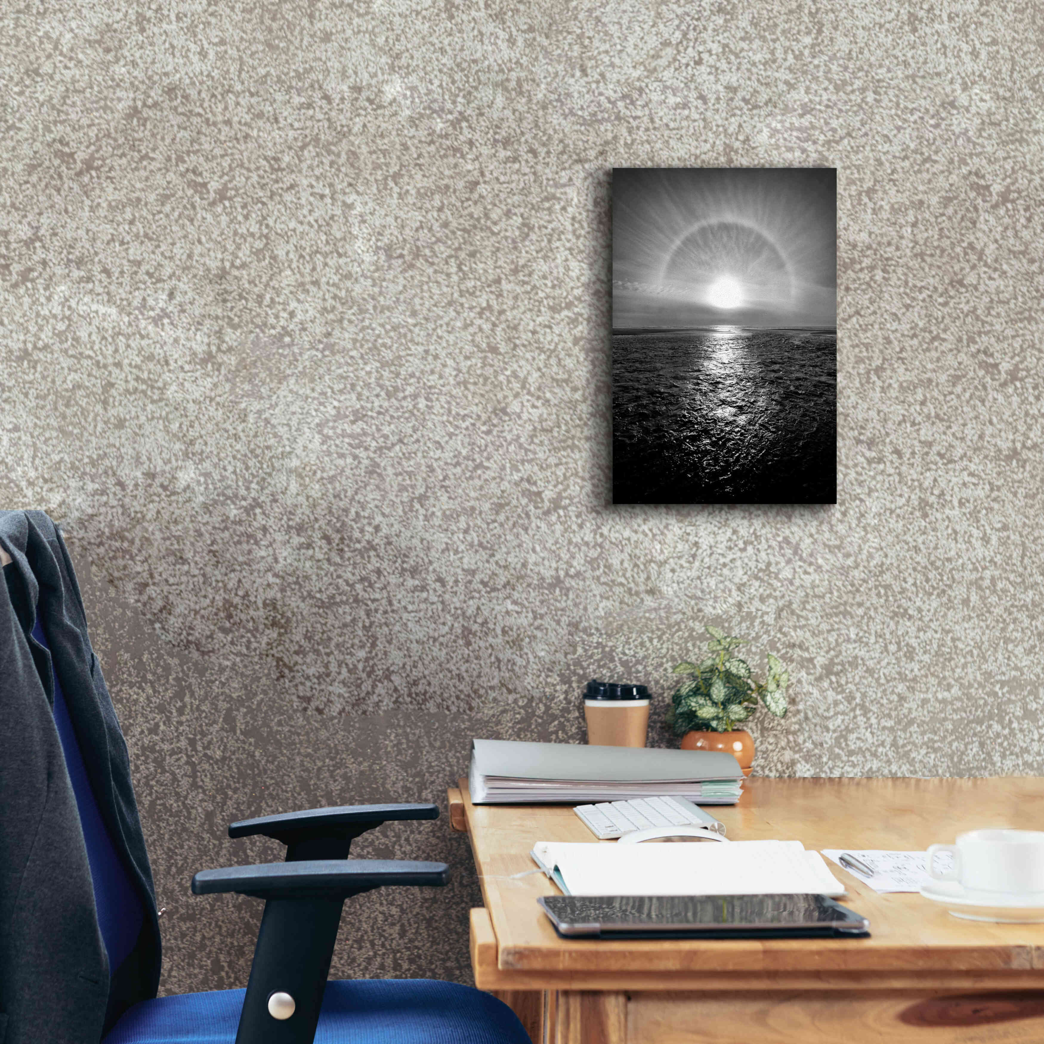 'Sun Halo Streak Silver' by Thomas Haney, Giclee Canvas Wall Art,12 x 18