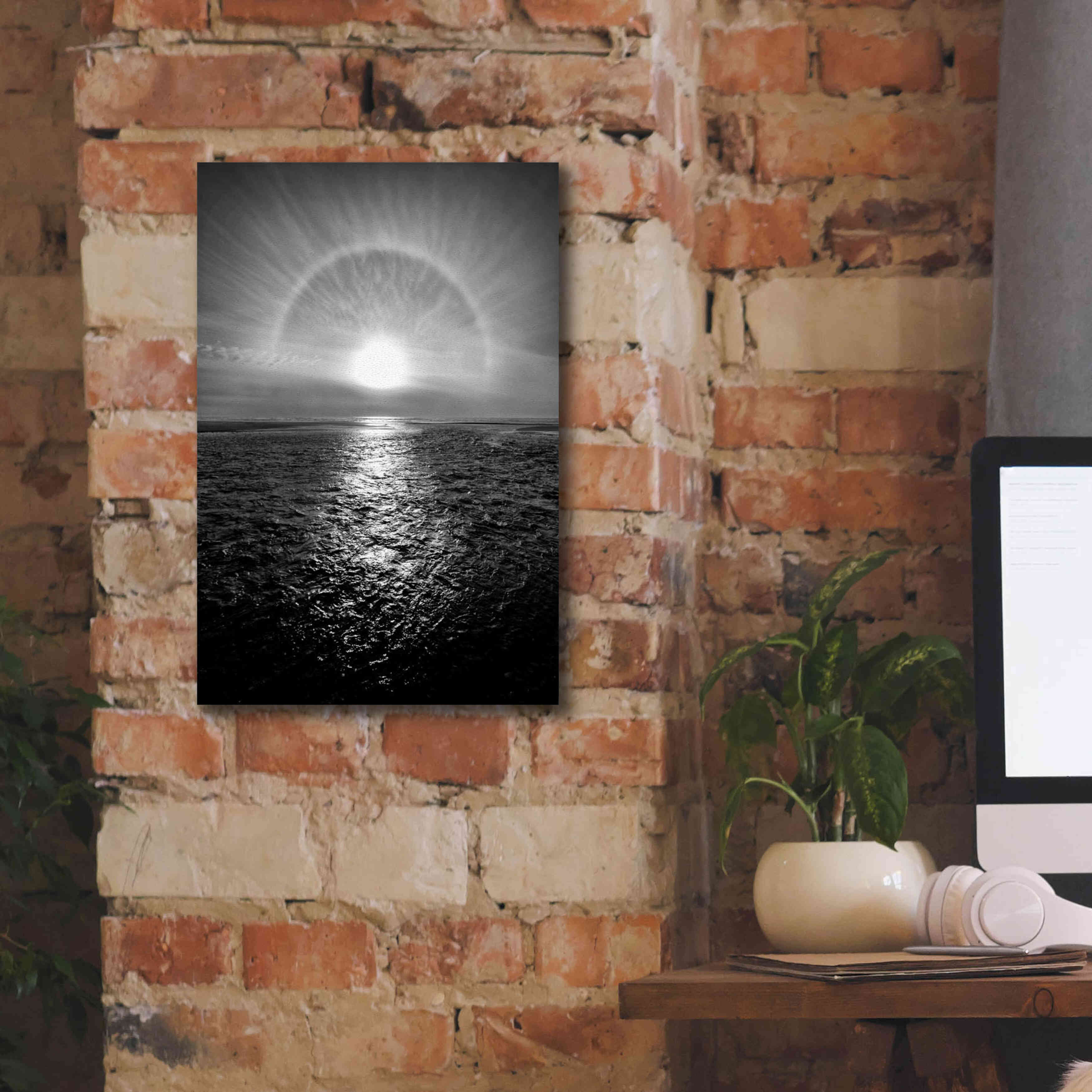 'Sun Halo Streak Silver' by Thomas Haney, Giclee Canvas Wall Art,12 x 18