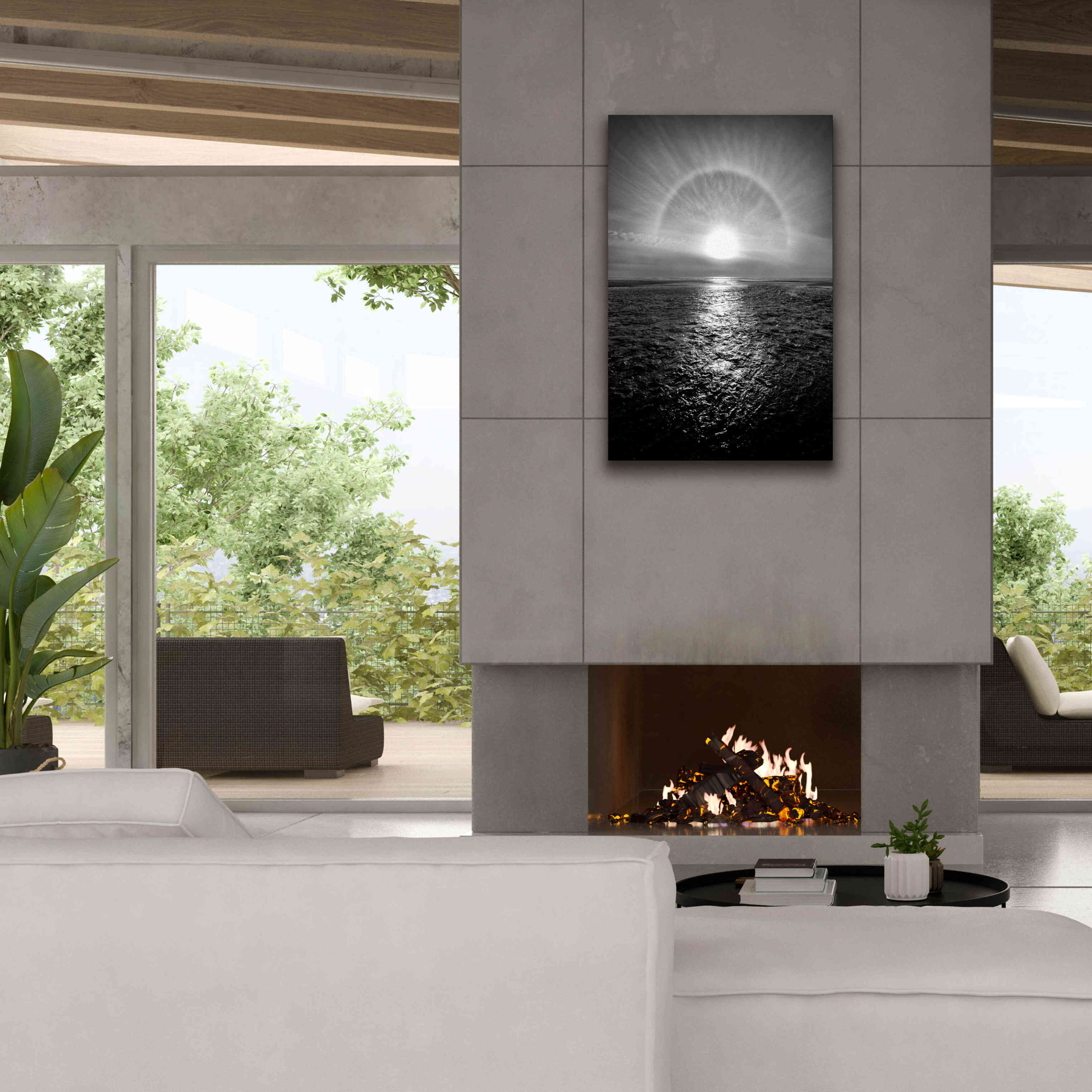 'Sun Halo Streak Silver' by Thomas Haney, Giclee Canvas Wall Art,26 x 40