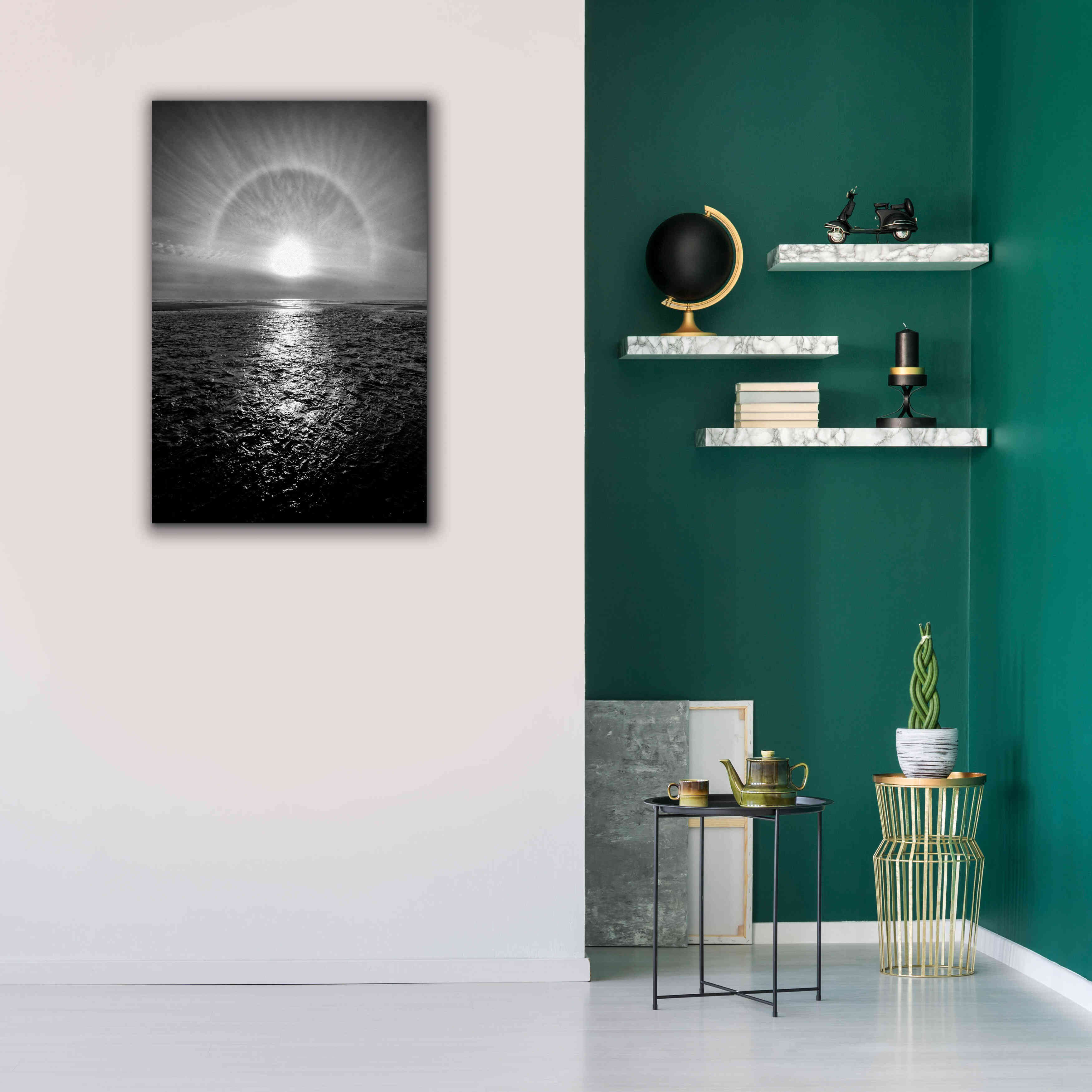 'Sun Halo Streak Silver' by Thomas Haney, Giclee Canvas Wall Art,26 x 40