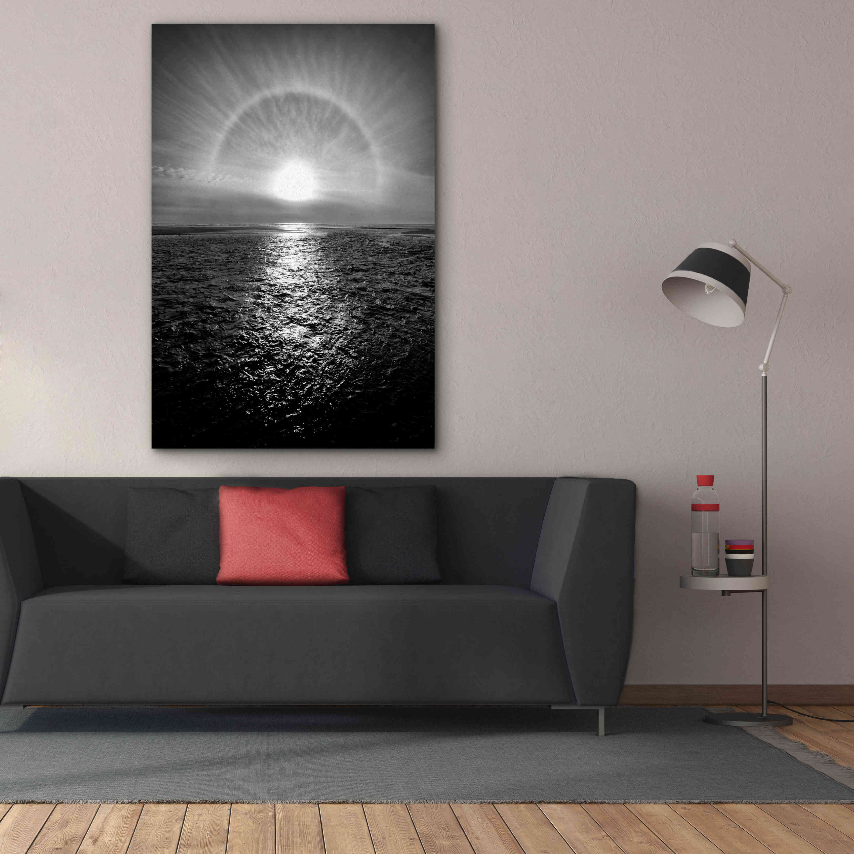 'Sun Halo Streak Silver' by Thomas Haney, Giclee Canvas Wall Art,40 x 60