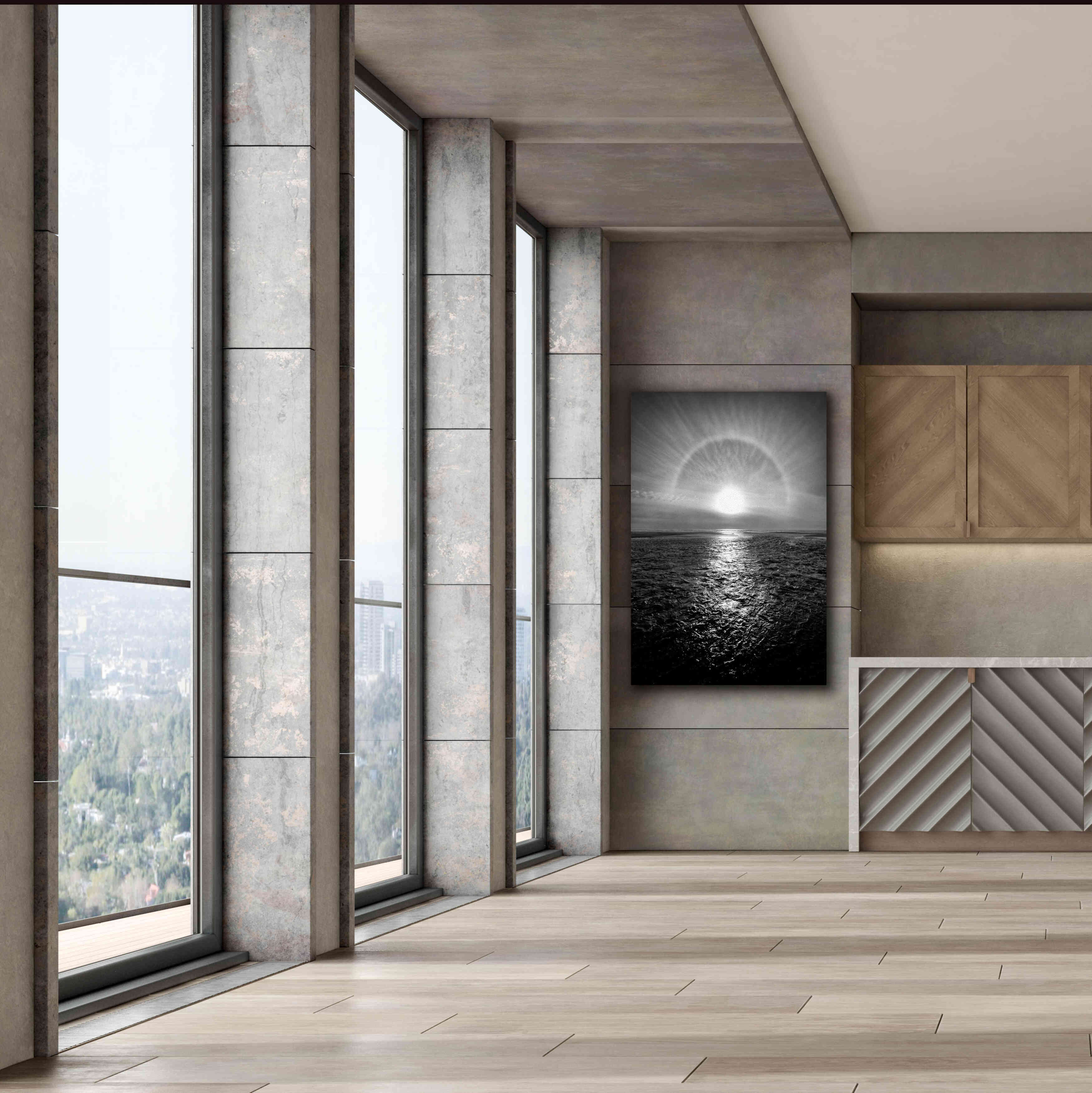 'Sun Halo Streak Silver' by Thomas Haney, Giclee Canvas Wall Art,40 x 60