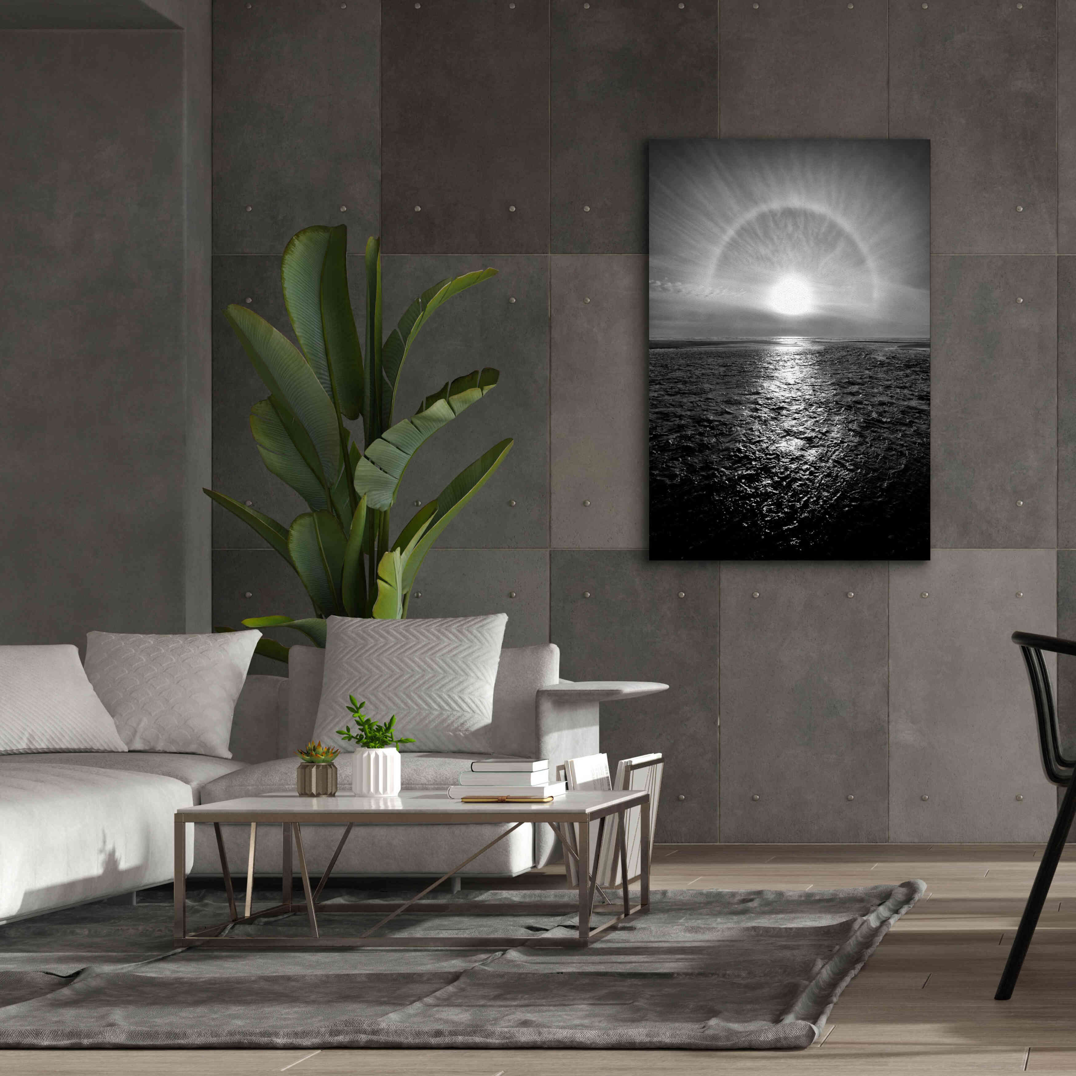 'Sun Halo Streak Silver' by Thomas Haney, Giclee Canvas Wall Art,40 x 60