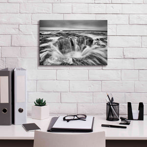 'Thors Well B&W' by Thomas Haney, Giclee Canvas Wall Art,18 x 12