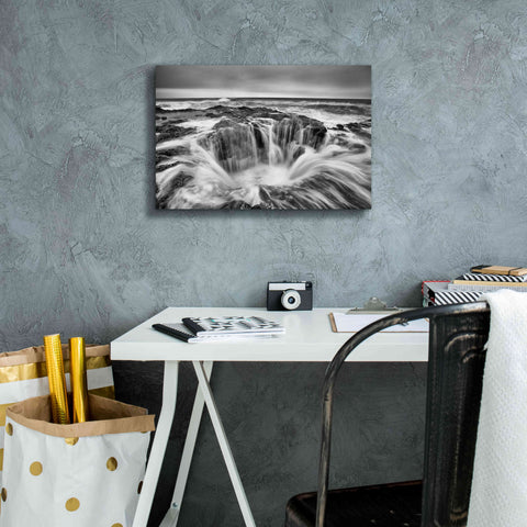 Image of 'Thors Well B&W' by Thomas Haney, Giclee Canvas Wall Art,18 x 12