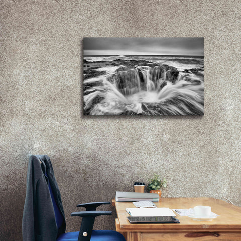 Image of 'Thors Well B&W' by Thomas Haney, Giclee Canvas Wall Art,40 x 26