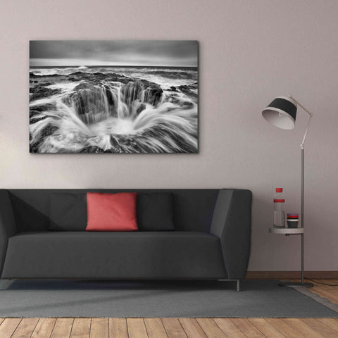 Image of 'Thors Well B&W' by Thomas Haney, Giclee Canvas Wall Art,60 x 40