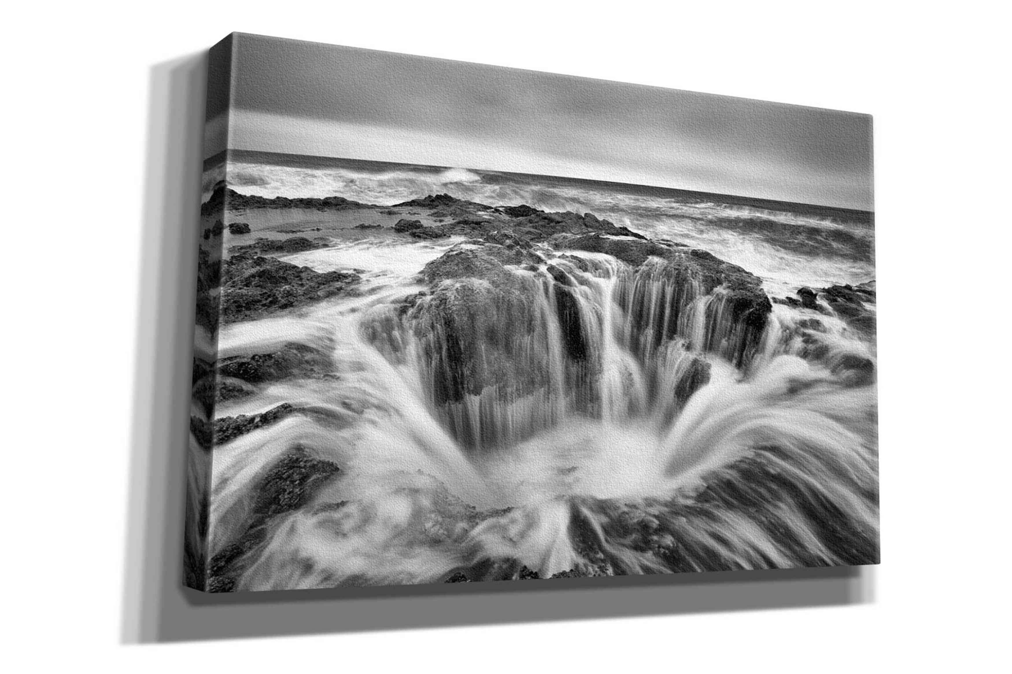 'Thors Well B&W' by Thomas Haney, Giclee Canvas Wall Art
