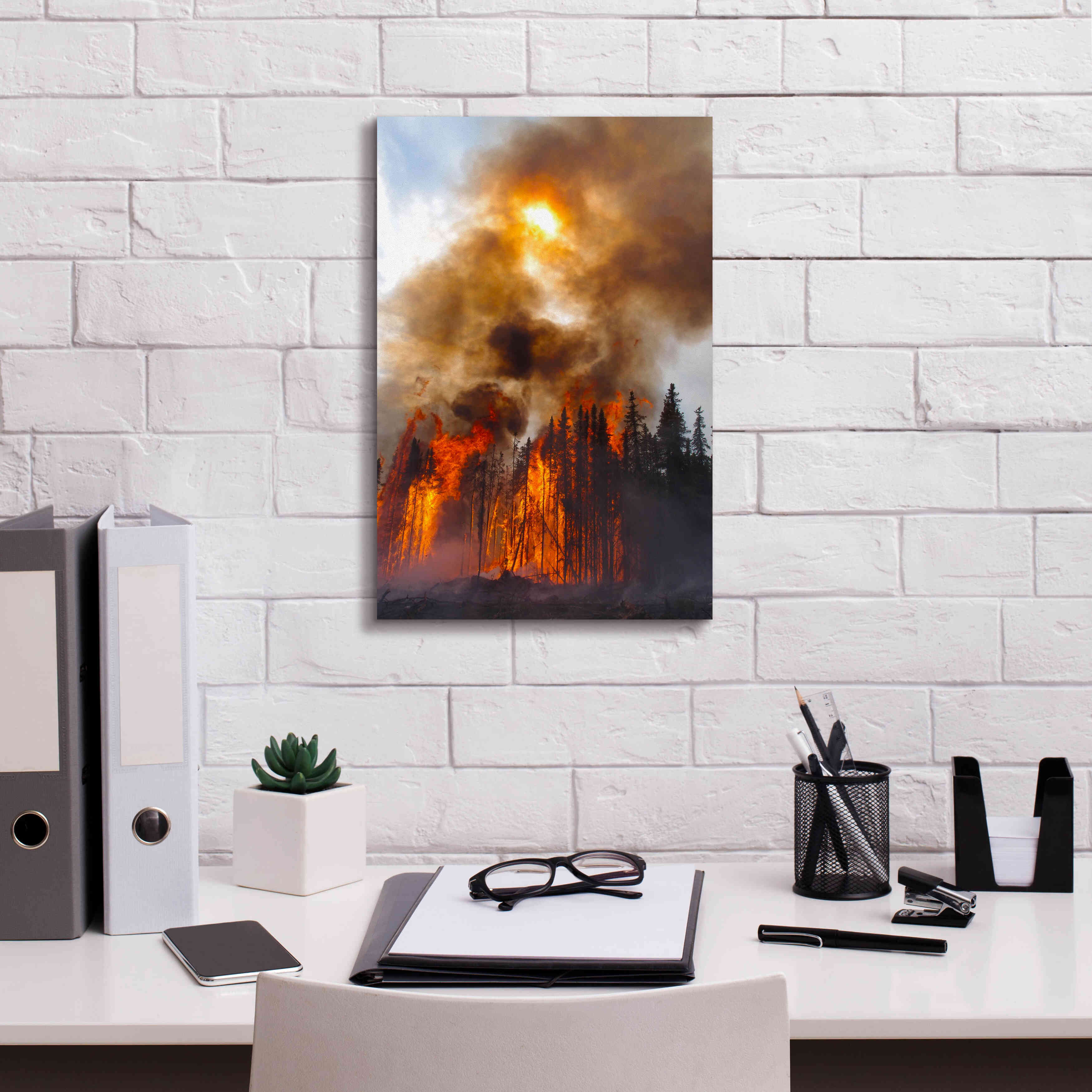 'Torching' by Thomas Haney, Giclee Canvas Wall Art,12 x 18