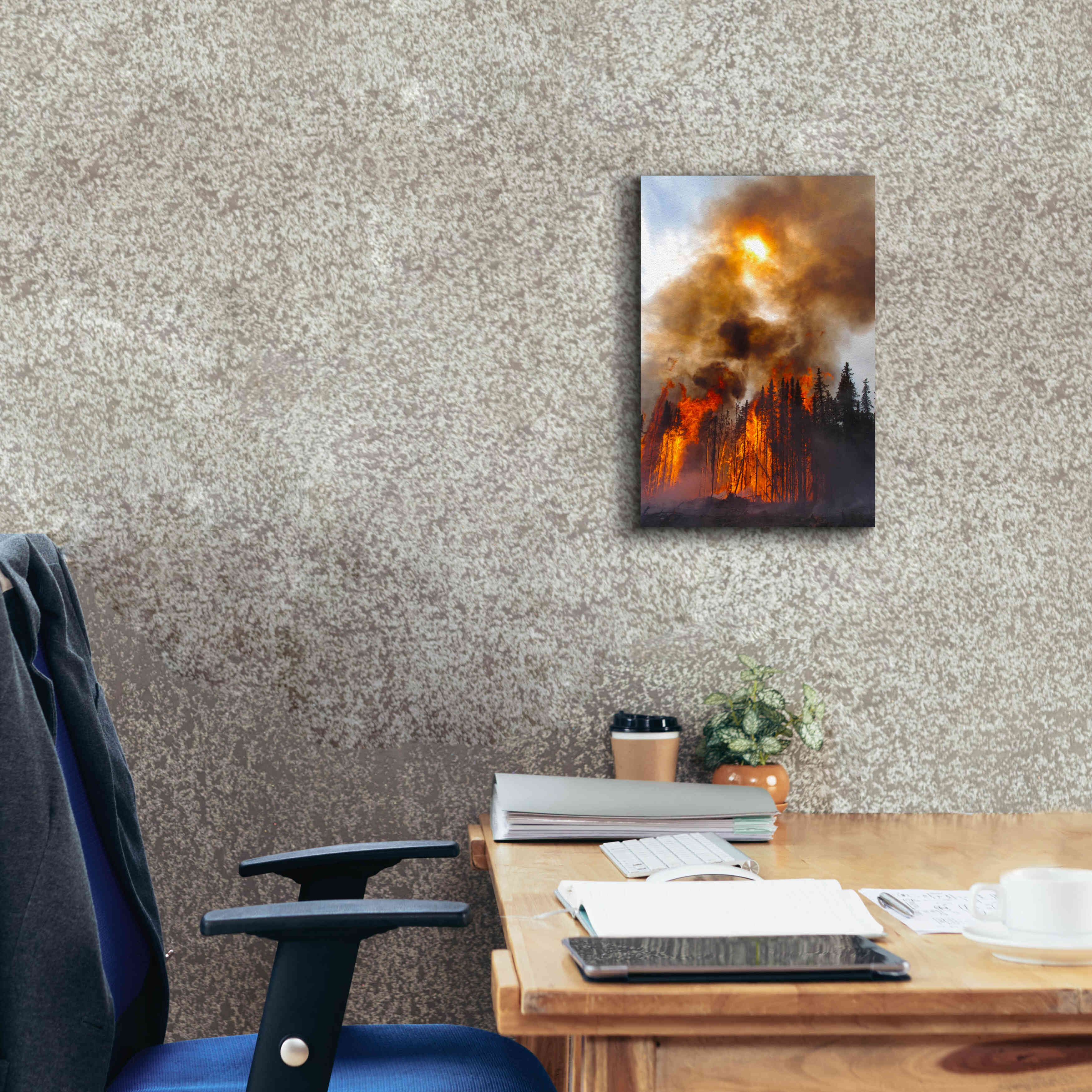 'Torching' by Thomas Haney, Giclee Canvas Wall Art,12 x 18