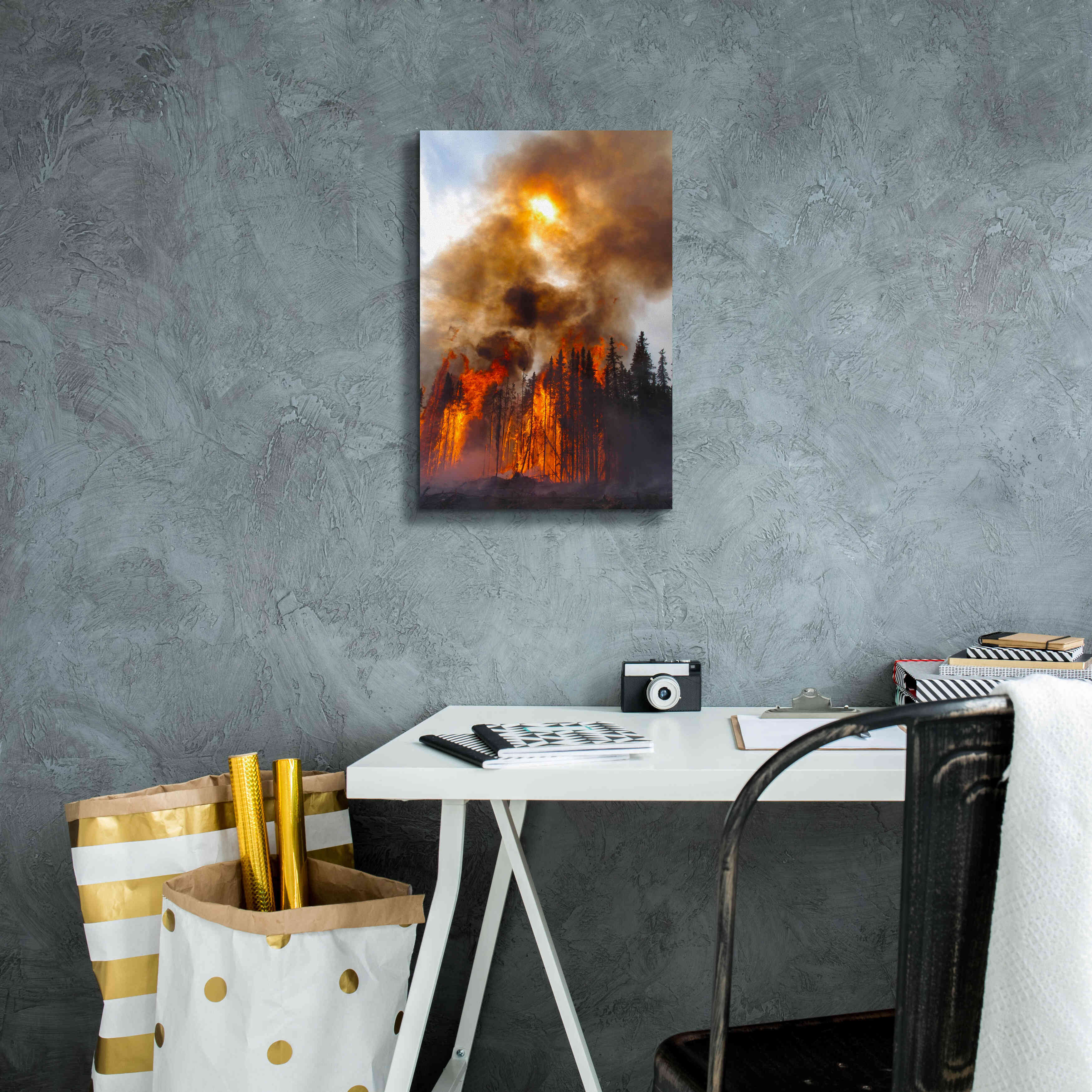 'Torching' by Thomas Haney, Giclee Canvas Wall Art,12 x 18