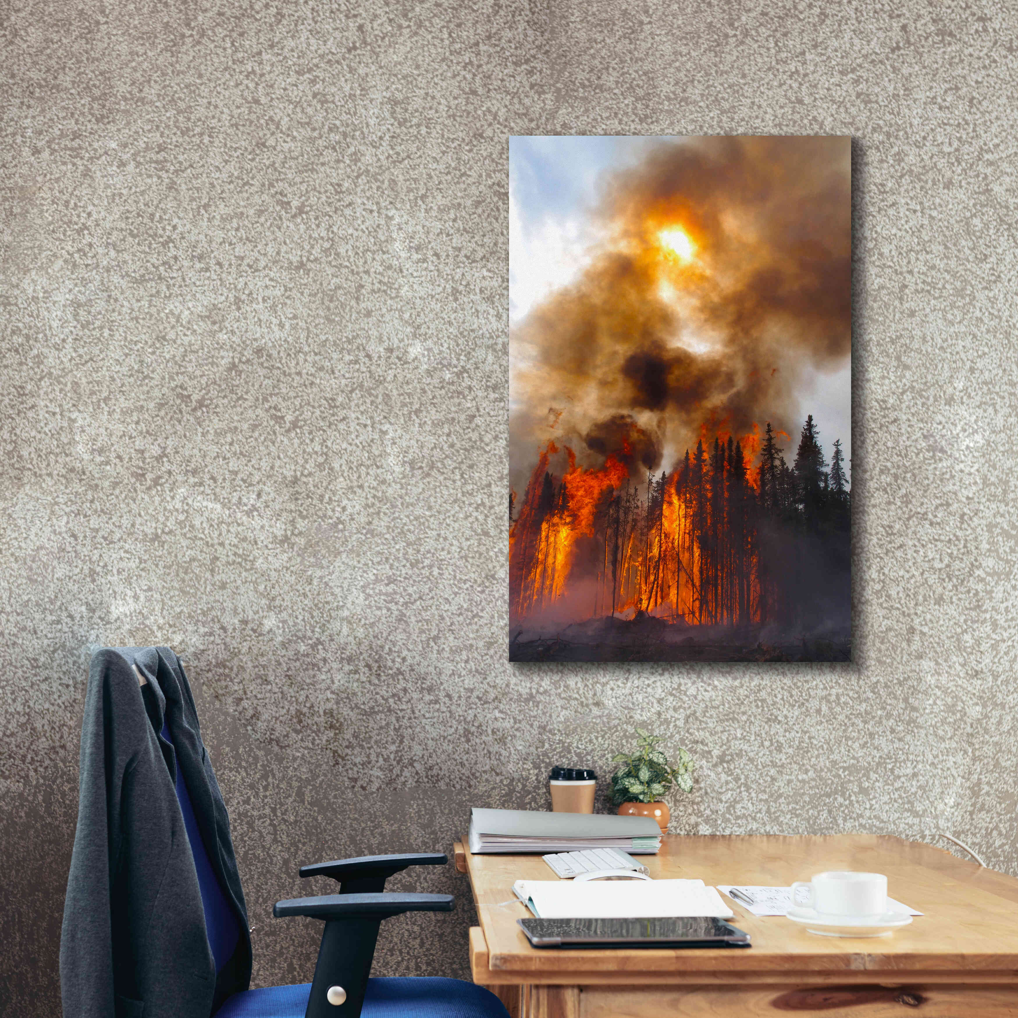 'Torching' by Thomas Haney, Giclee Canvas Wall Art,26 x 40