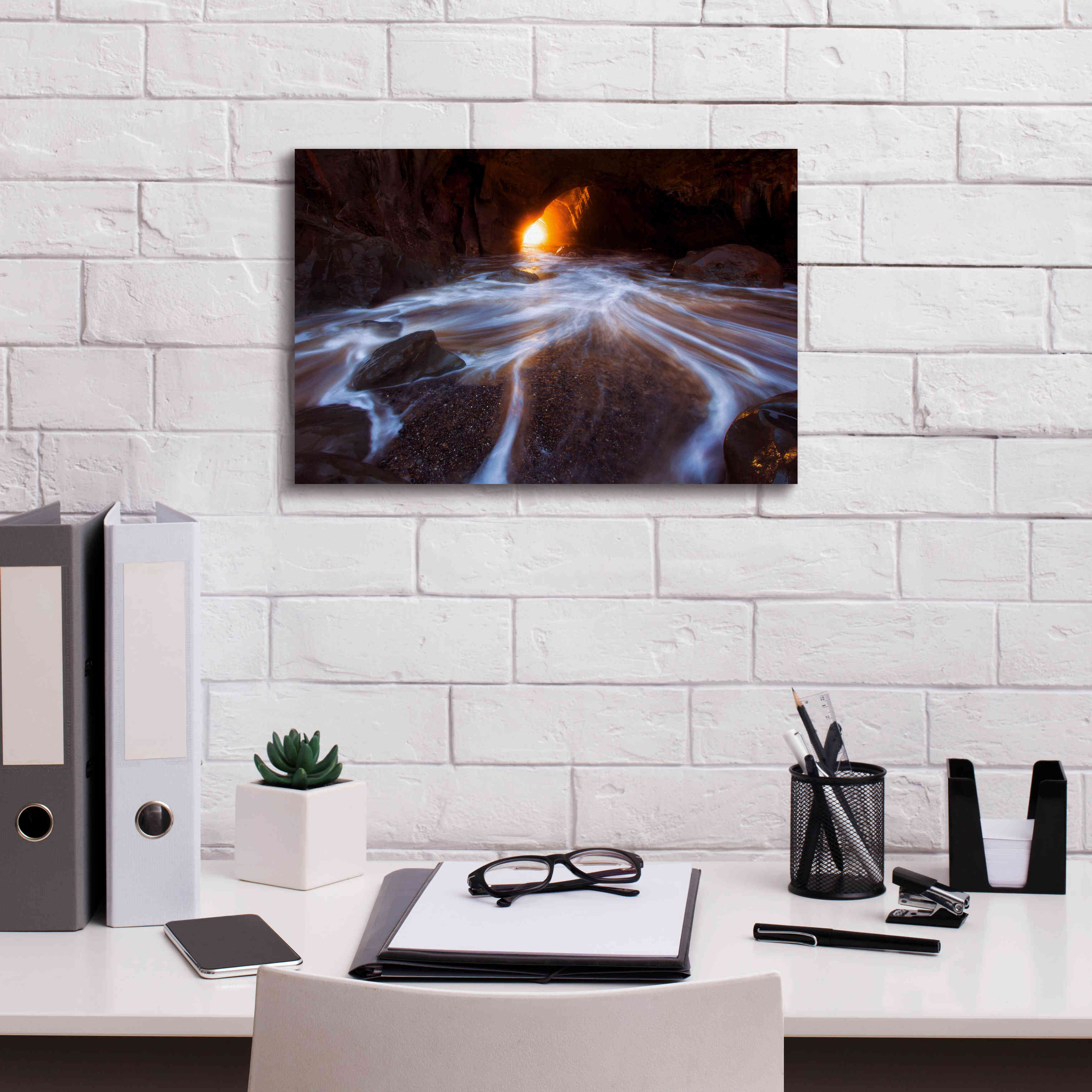 'Cave Horiz 2 Proc' by Thomas Haney, Giclee Canvas Wall Art,18 x 12