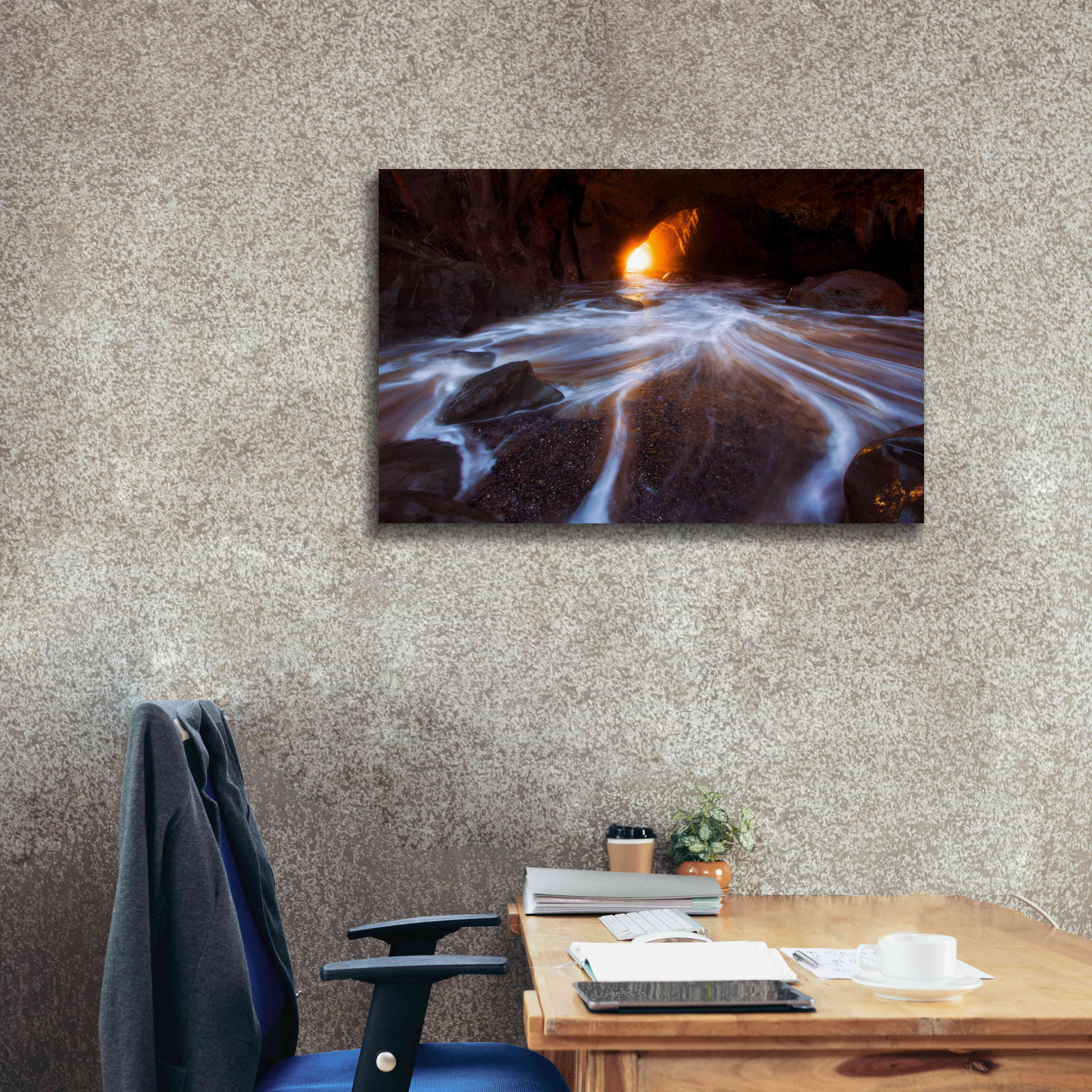 'Cave Horiz 2 Proc' by Thomas Haney, Giclee Canvas Wall Art,40 x 26