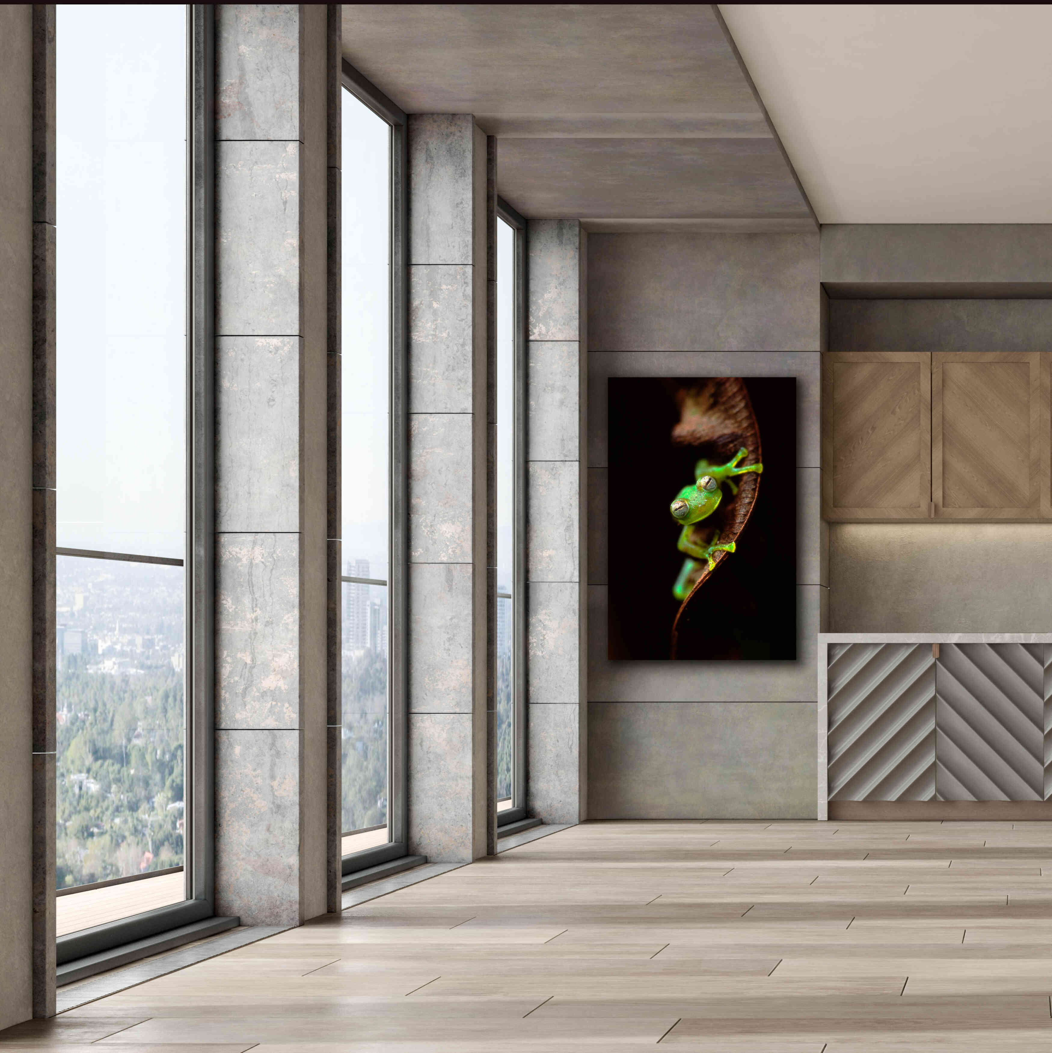 'Frog Portrait' by Thomas Haney, Giclee Canvas Wall Art,40 x 60