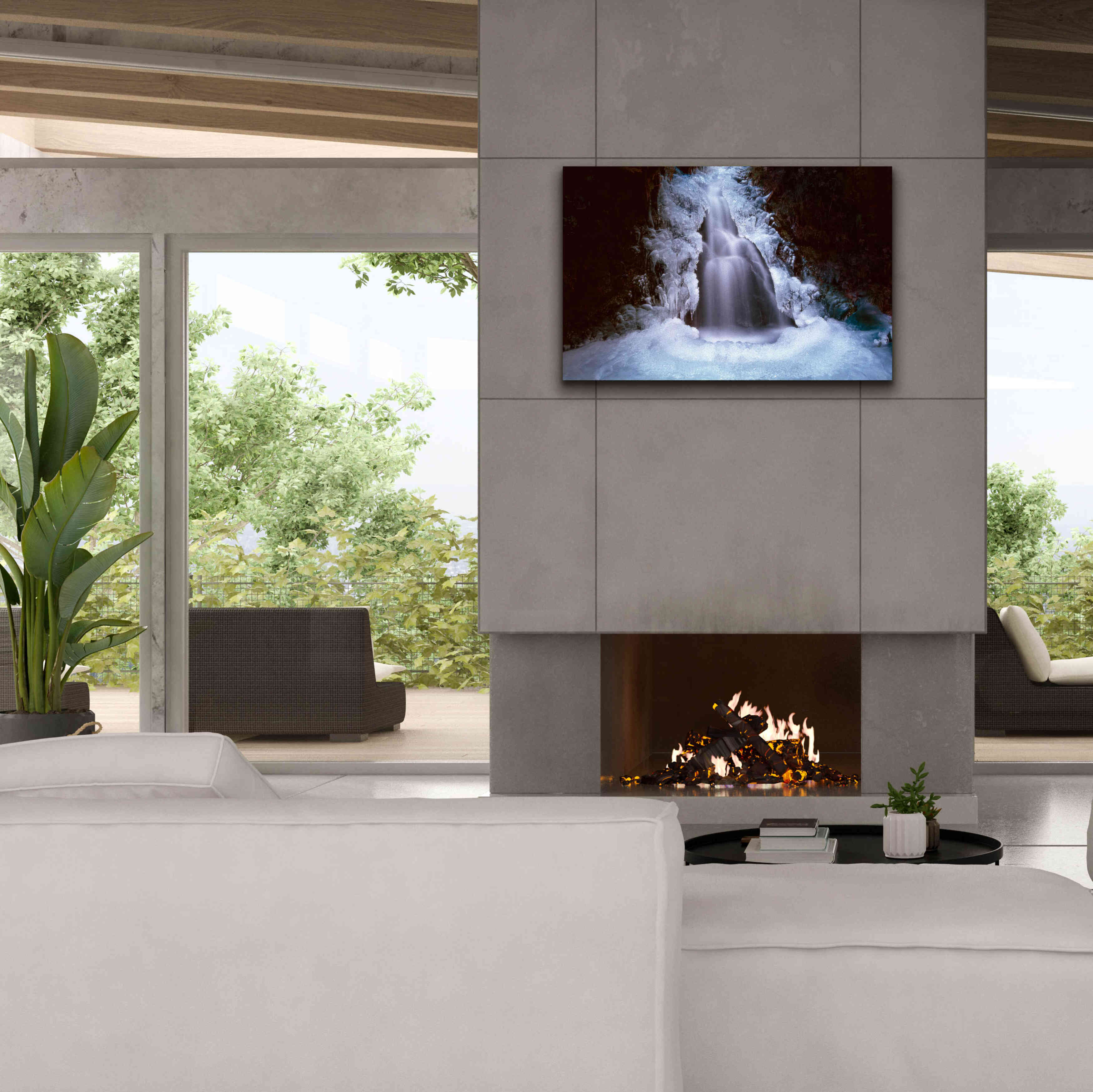 'Ice Fall 3' by Thomas Haney, Giclee Canvas Wall Art,40 x 26