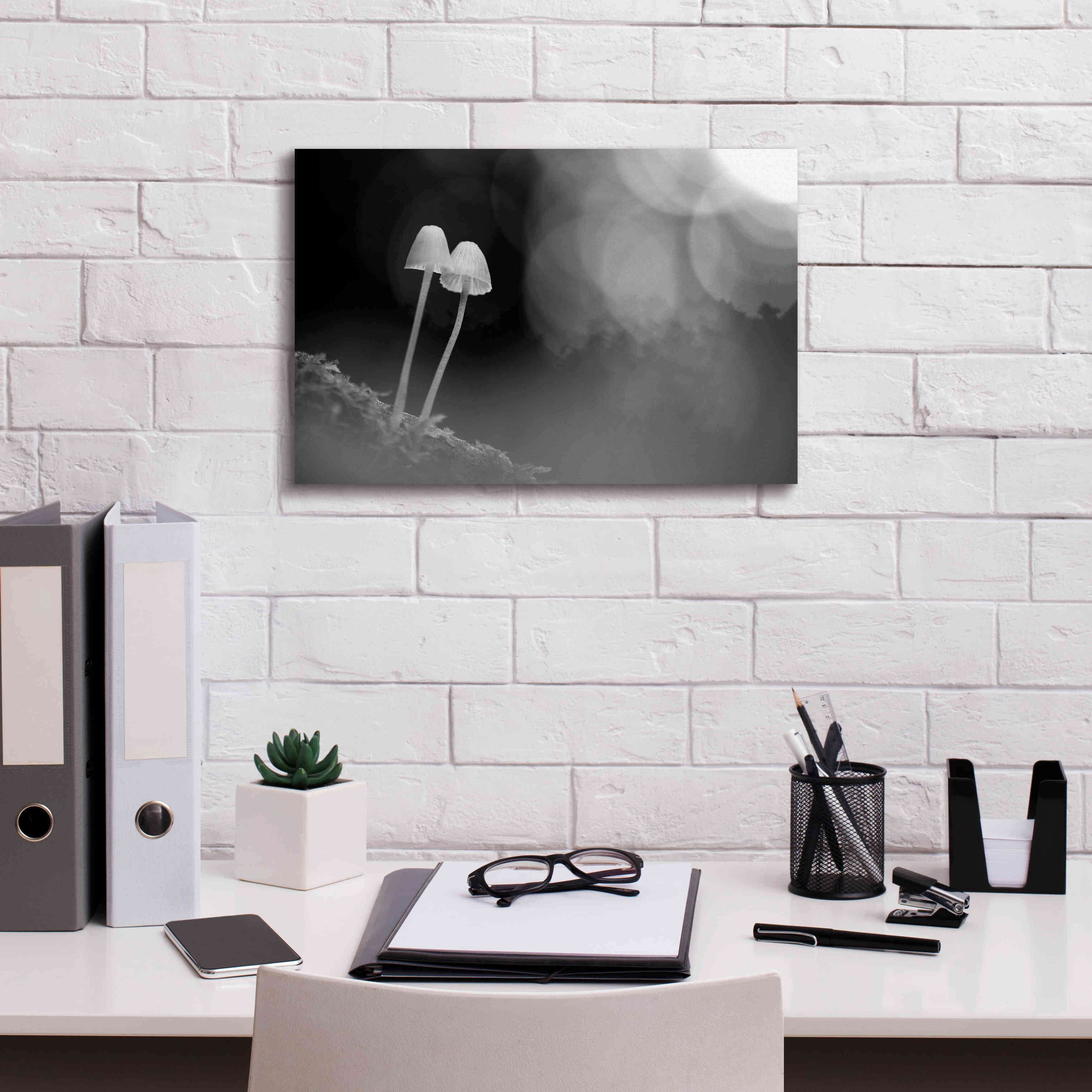 'Mushroom Tiny' by Thomas Haney, Giclee Canvas Wall Art,18 x 12