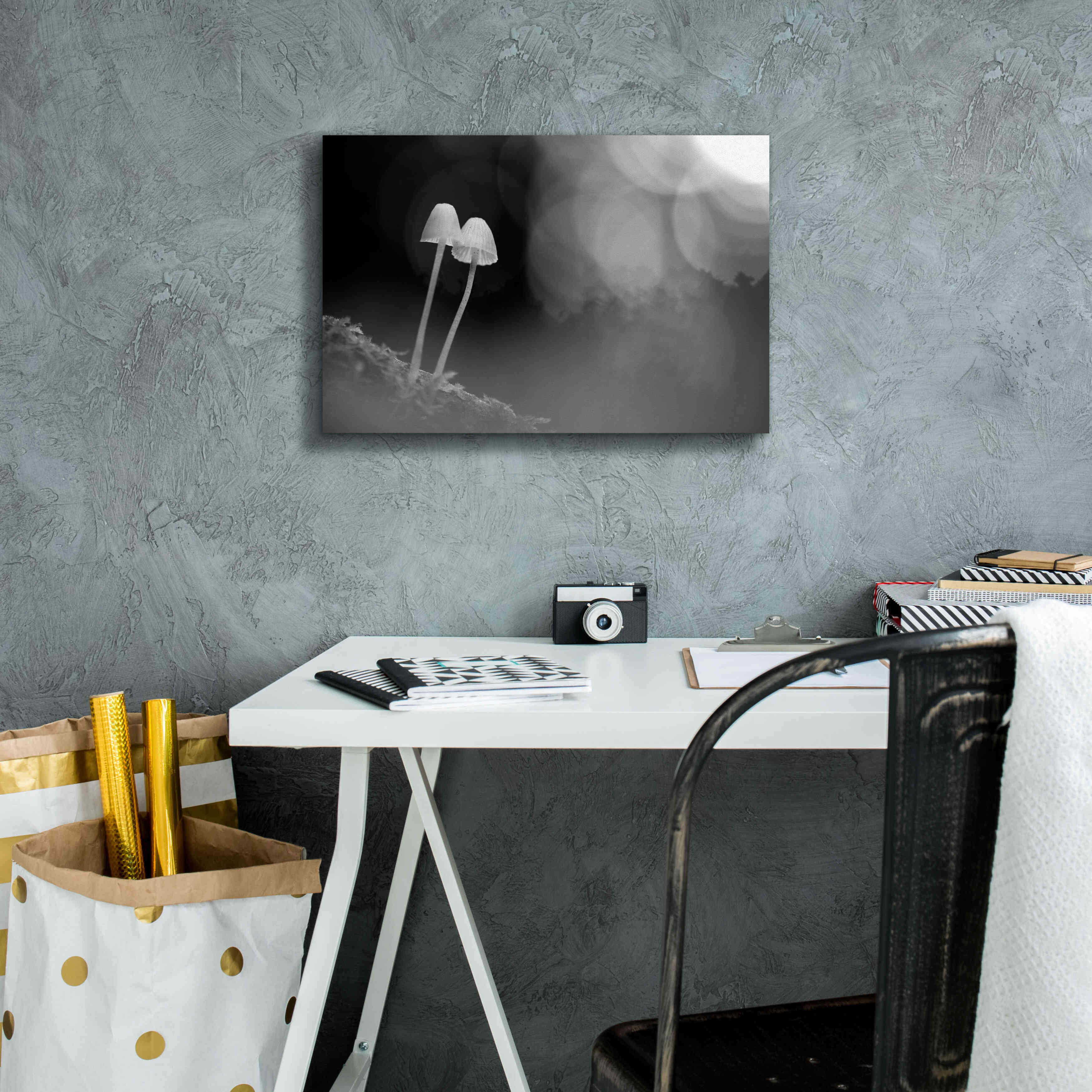 'Mushroom Tiny' by Thomas Haney, Giclee Canvas Wall Art,18 x 12