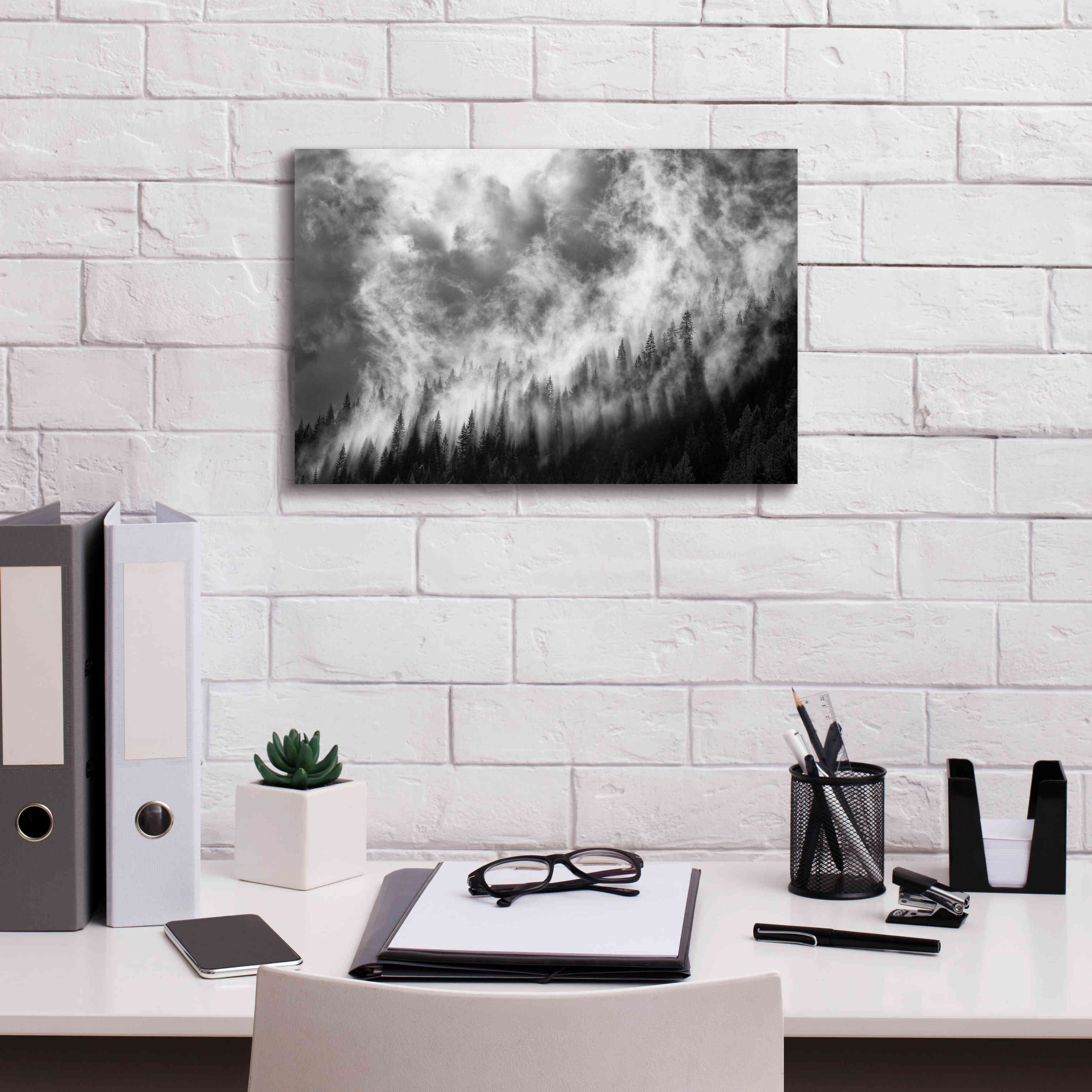 'Rising Mist 3' by Thomas Haney, Giclee Canvas Wall Art,18 x 12