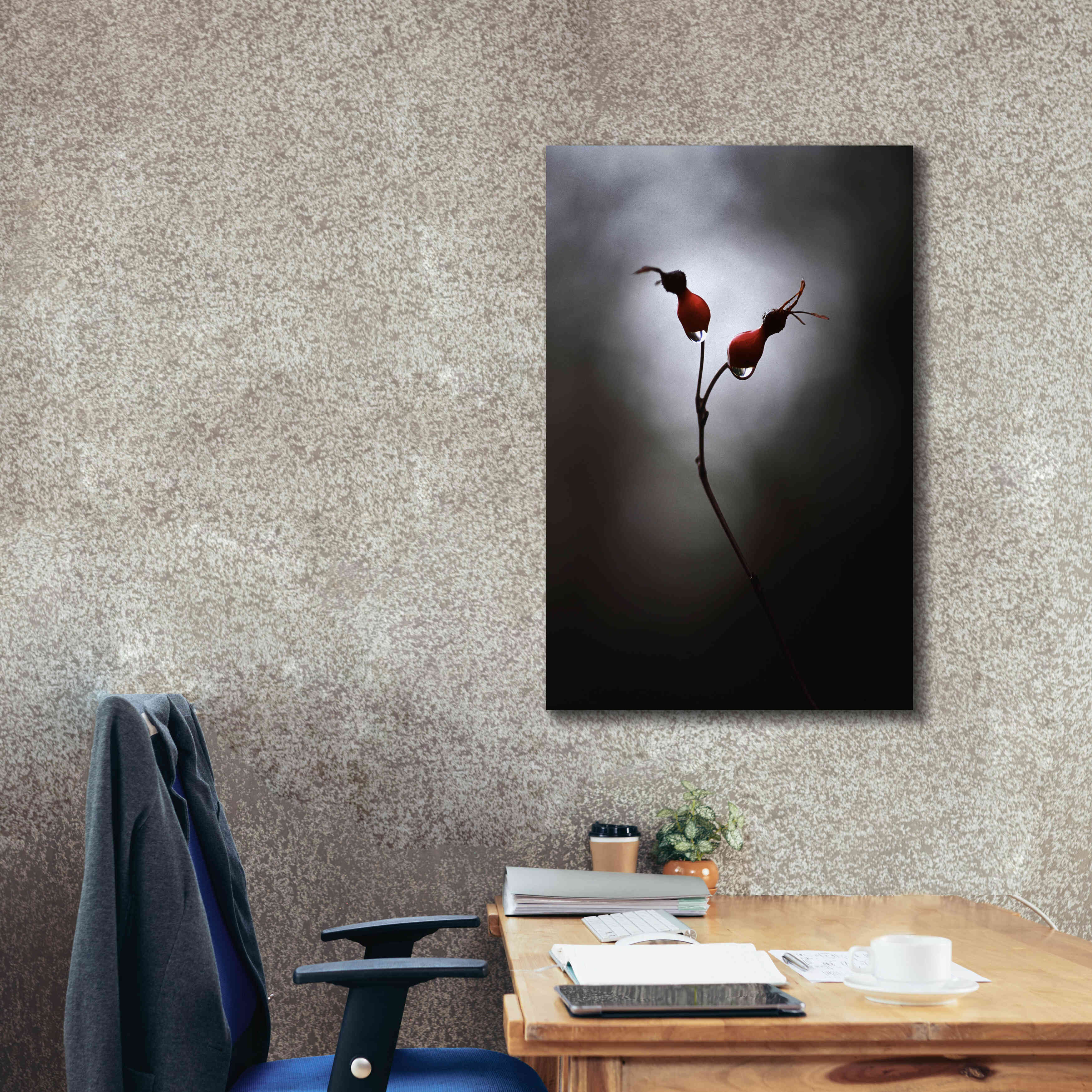 'Rose Hips' by Thomas Haney, Giclee Canvas Wall Art,26 x 40