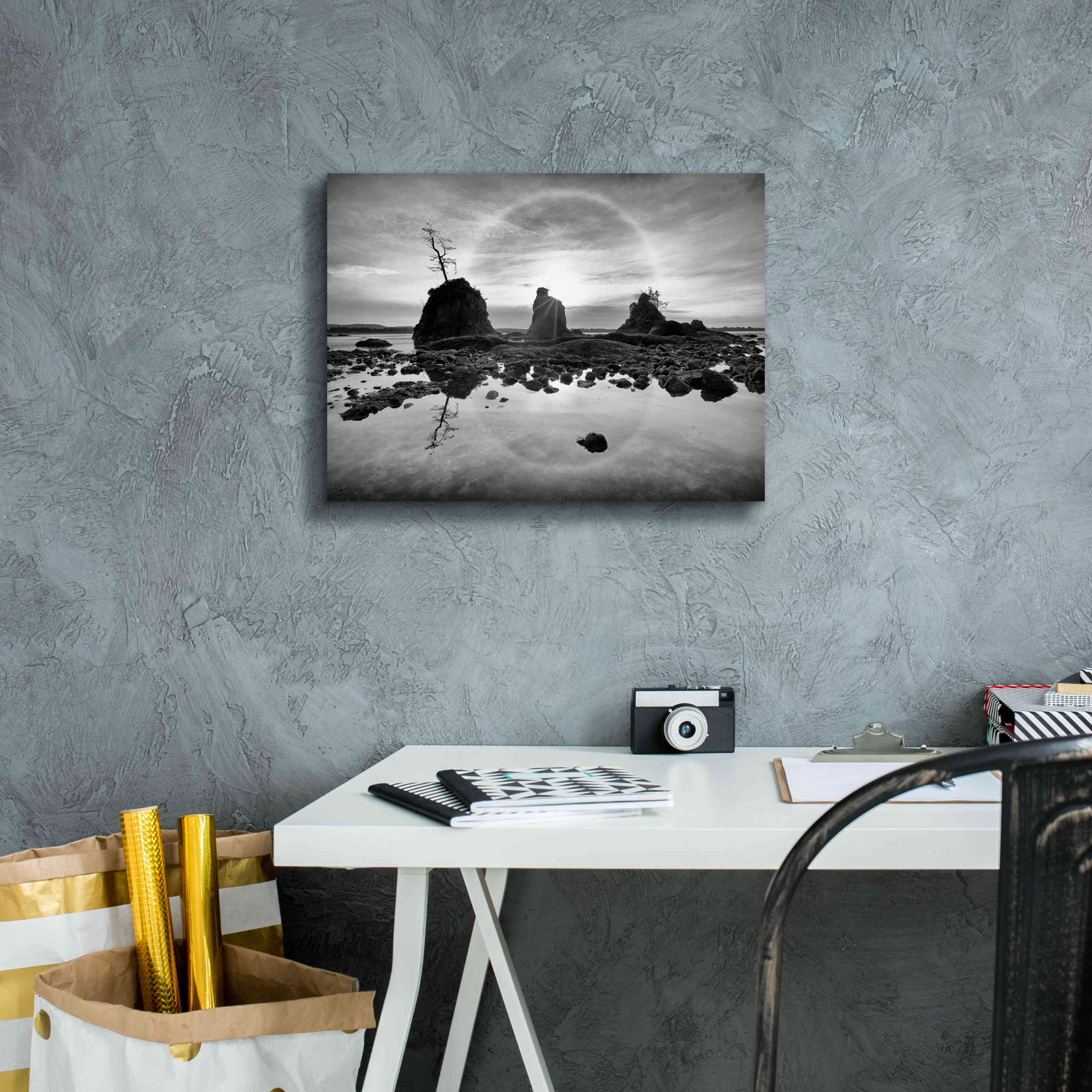 'Tree Island' by Thomas Haney, Giclee Canvas Wall Art,16 x 12