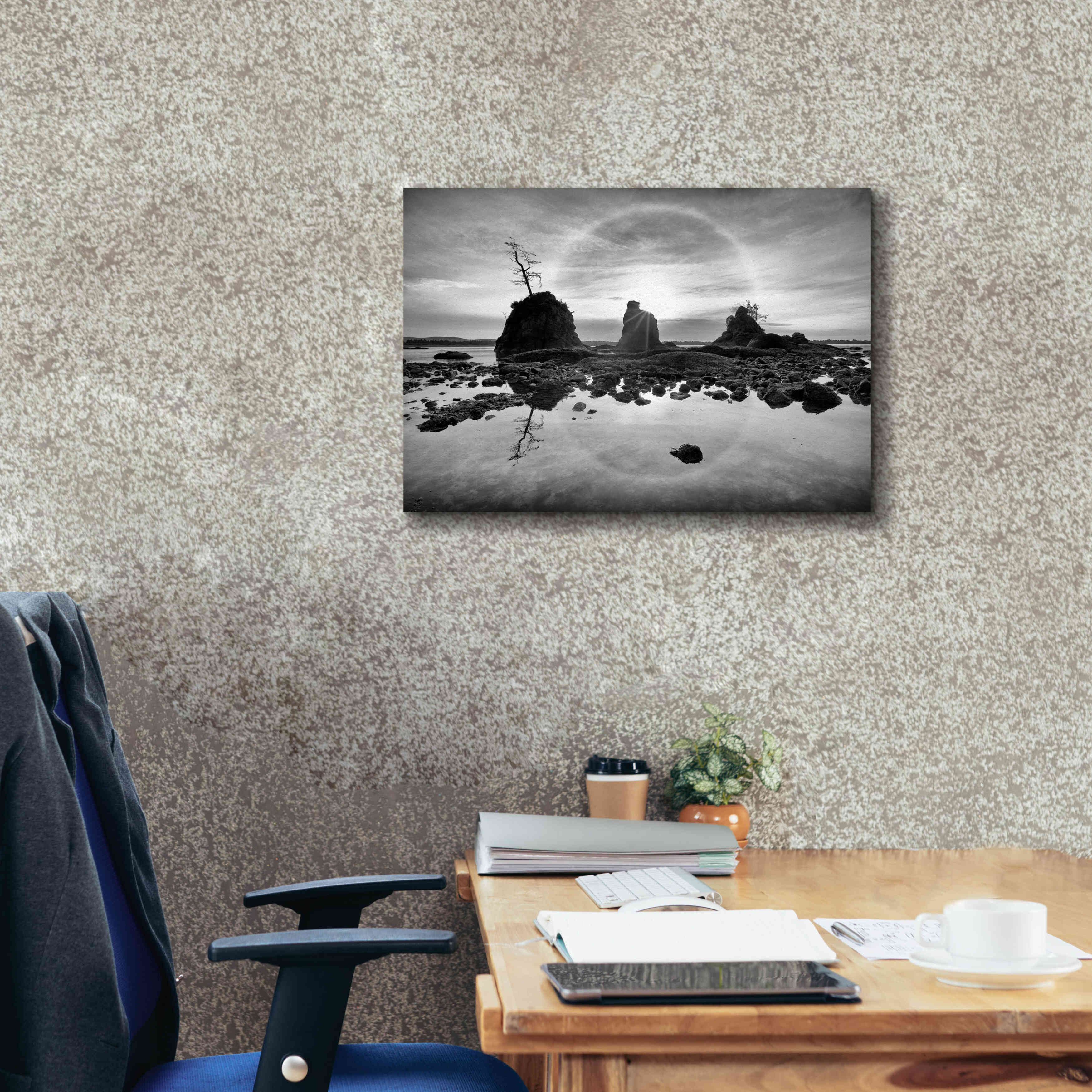 'Tree Island' by Thomas Haney, Giclee Canvas Wall Art,26 x 18