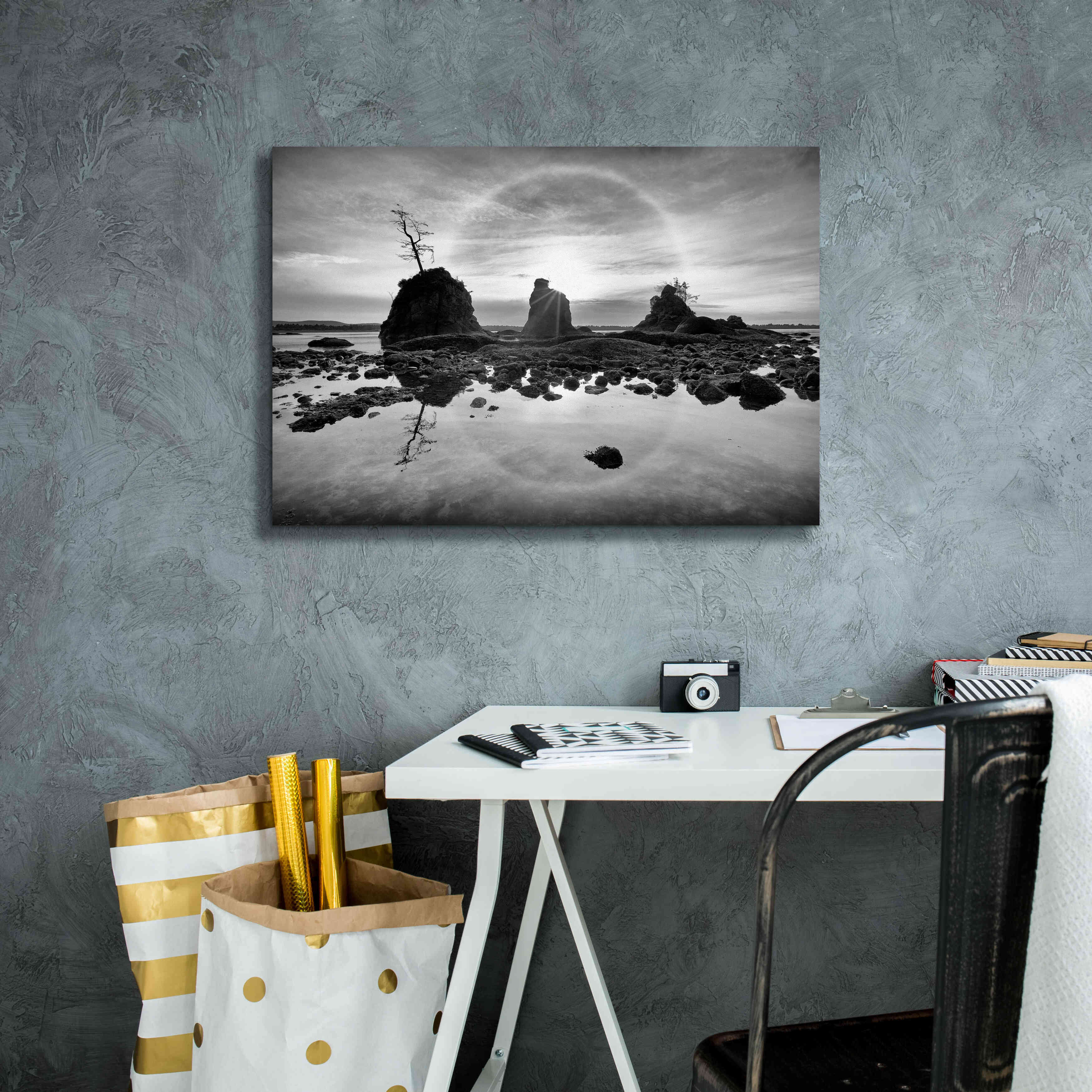 'Tree Island' by Thomas Haney, Giclee Canvas Wall Art,26 x 18