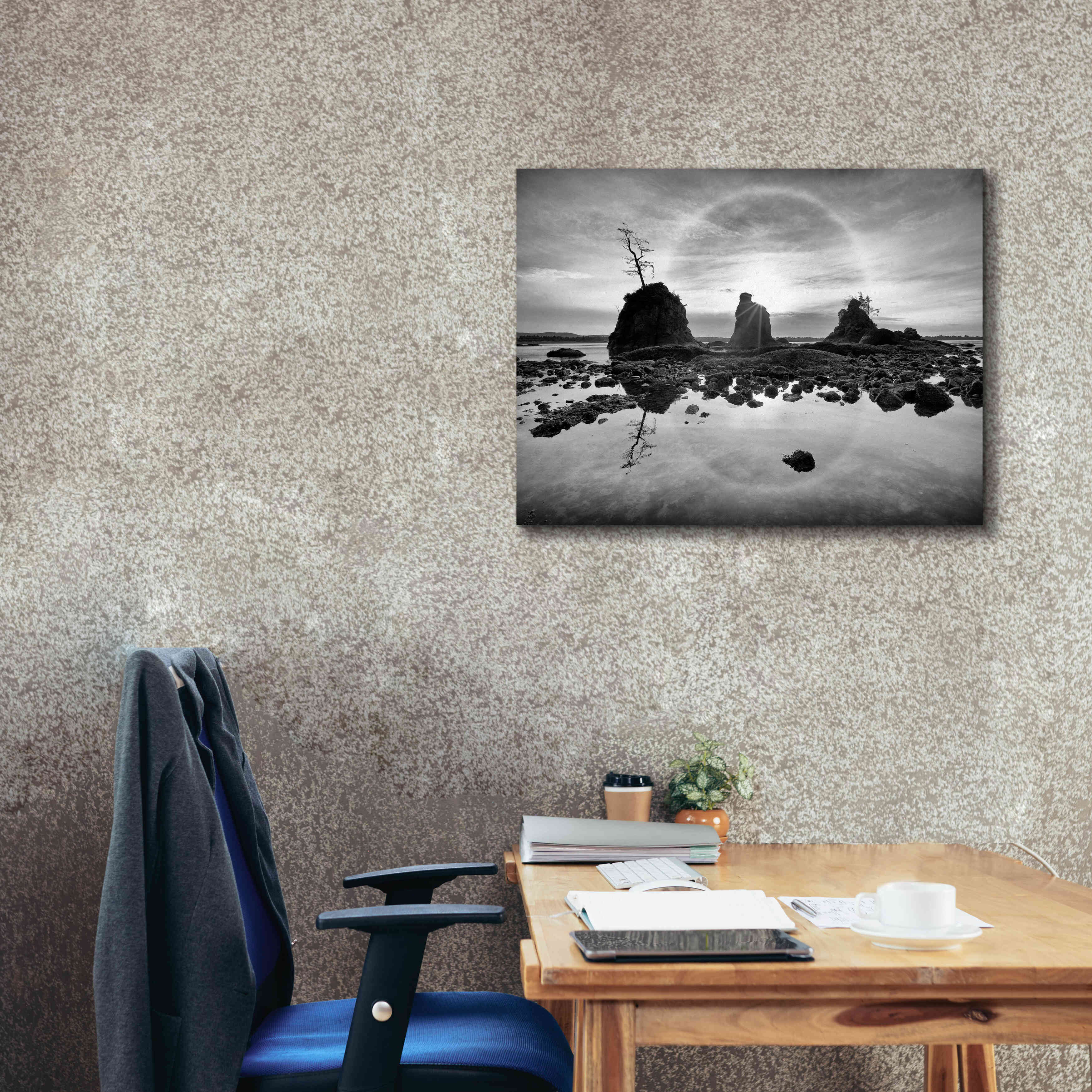 'Tree Island' by Thomas Haney, Giclee Canvas Wall Art,34 x 26