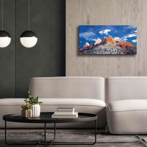 Image of 'Zion Mountain Clouds' by Thomas Haney, Giclee Canvas Wall Art,40 x 20