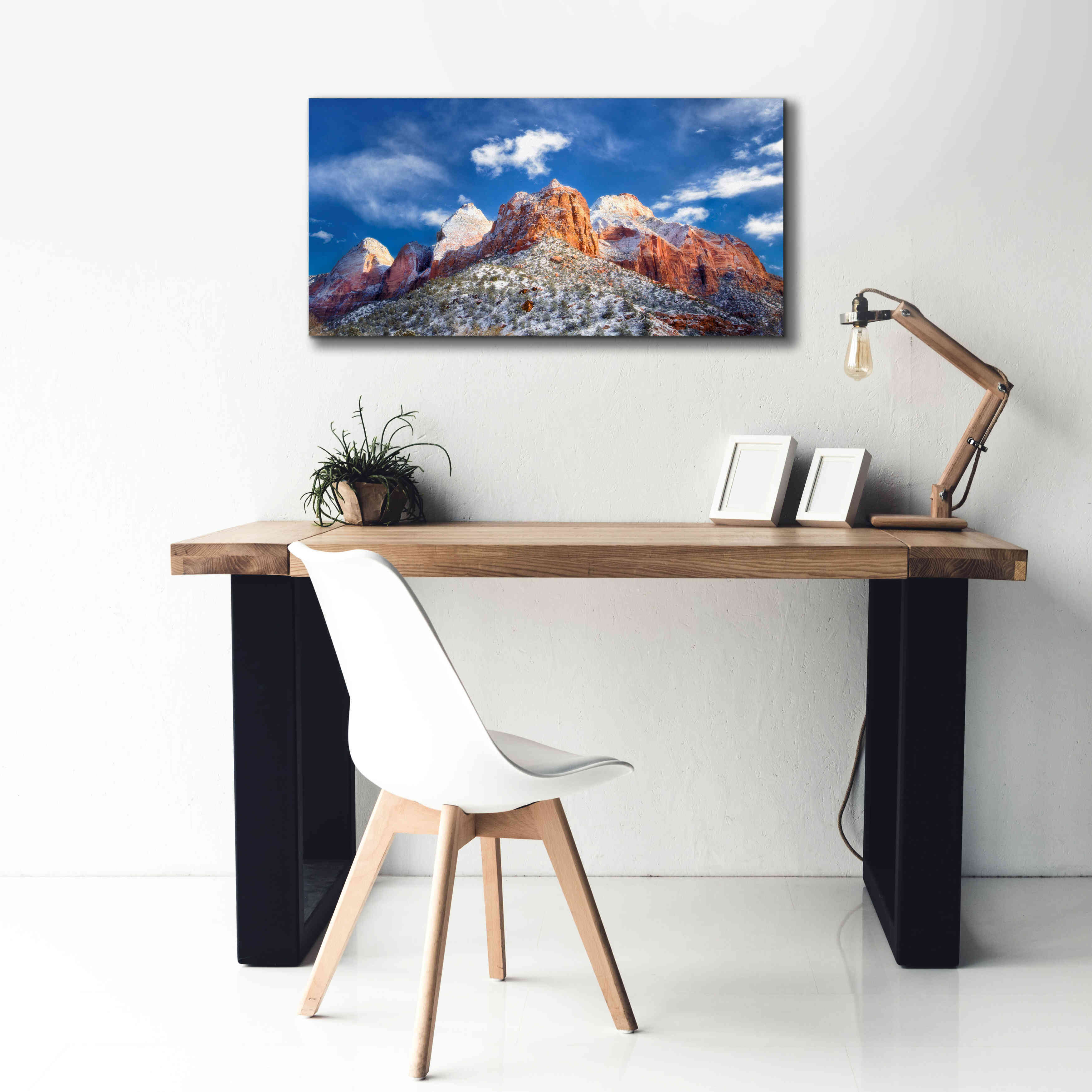 'Zion Mountain Clouds' by Thomas Haney, Giclee Canvas Wall Art,40 x 20