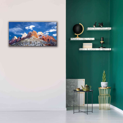 Image of 'Zion Mountain Clouds' by Thomas Haney, Giclee Canvas Wall Art,40 x 20